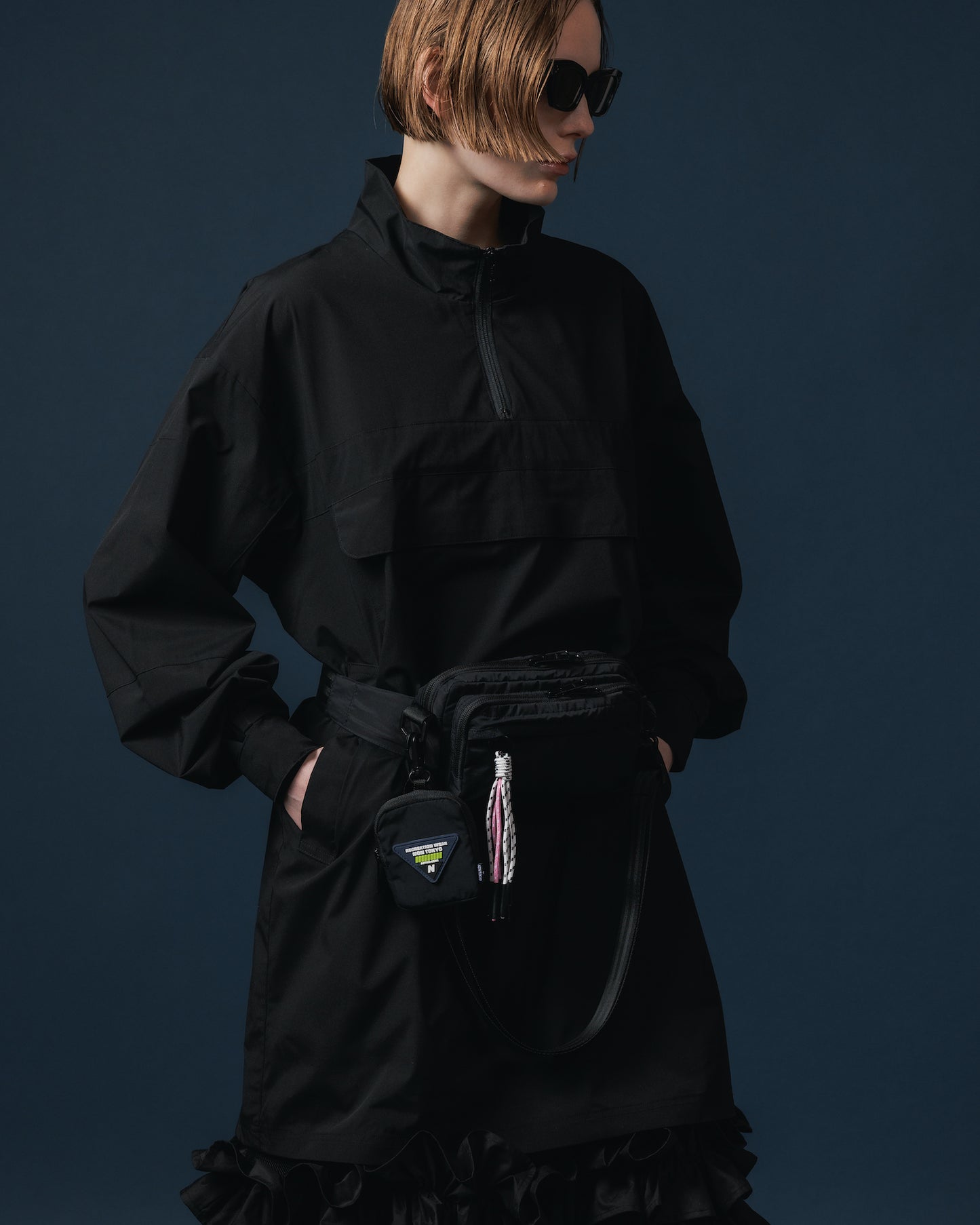 2WAY WAIST POUCH (BLACK)