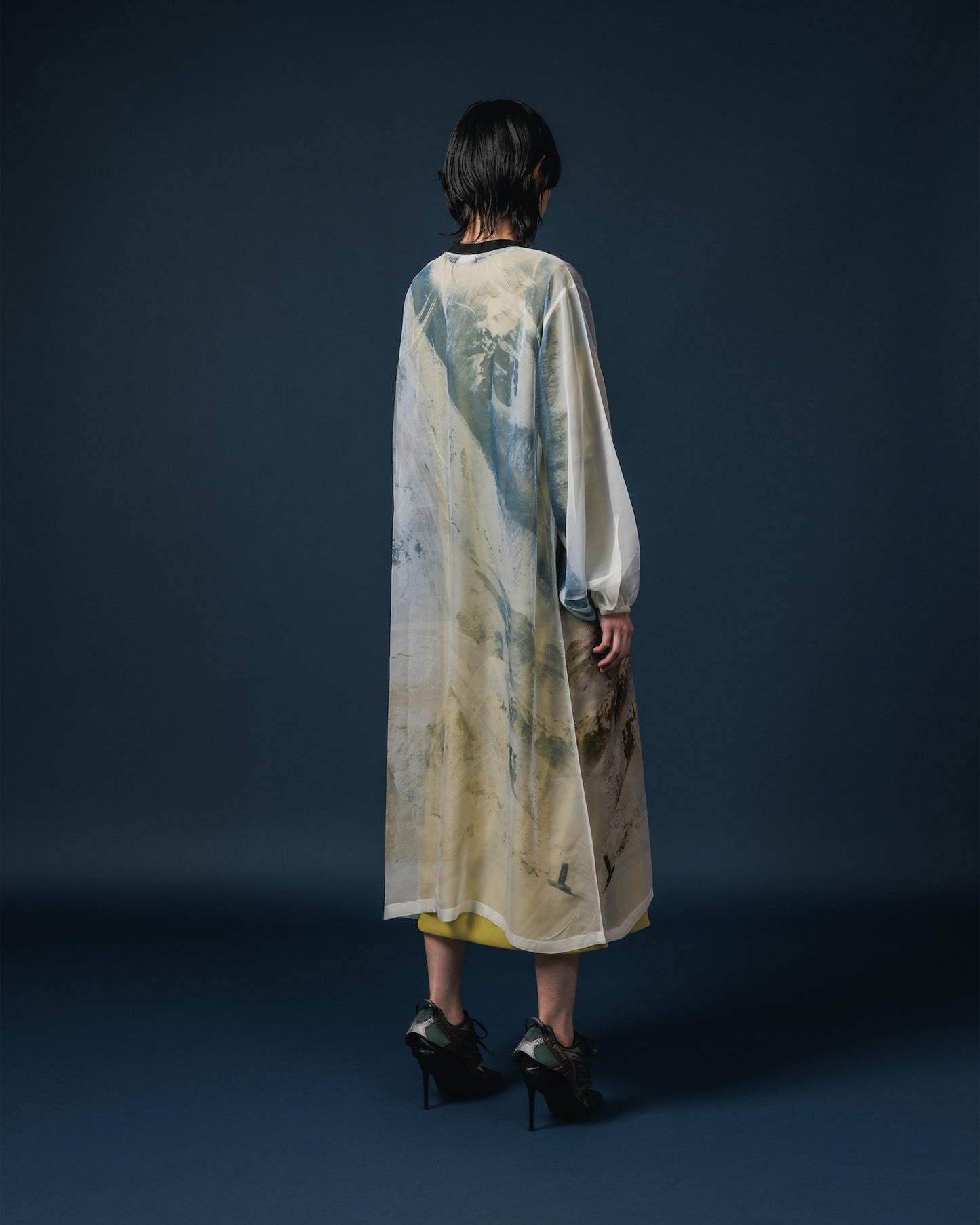 DIRECT PRINT SHEER ONE-PIECE (MOUNTAIN)