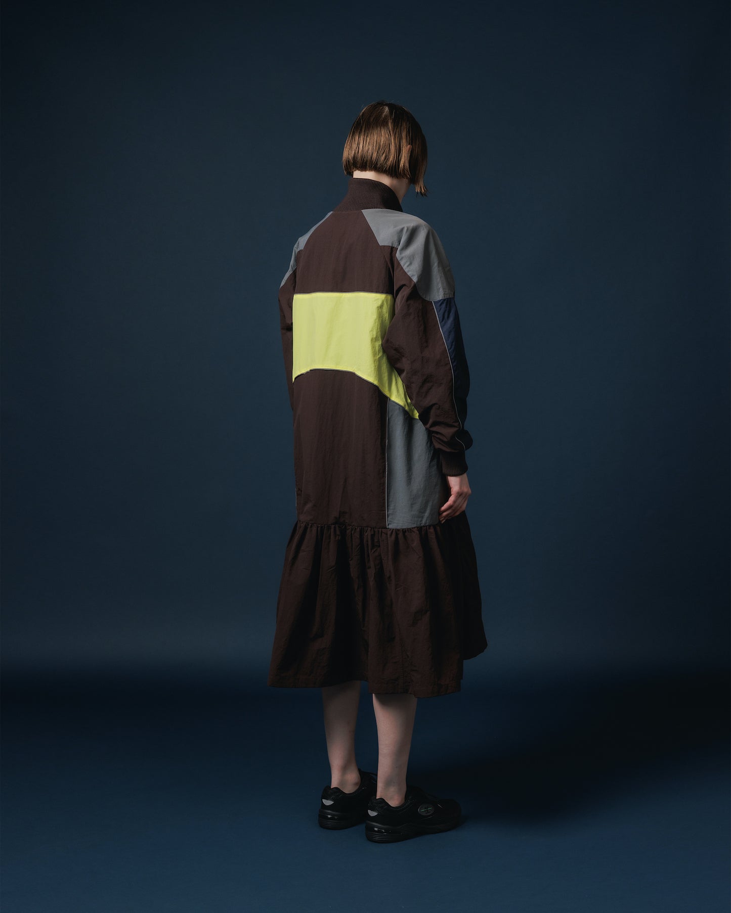 SWITCHING NYLON ONE-PIECE (BROWN x YELLOW)