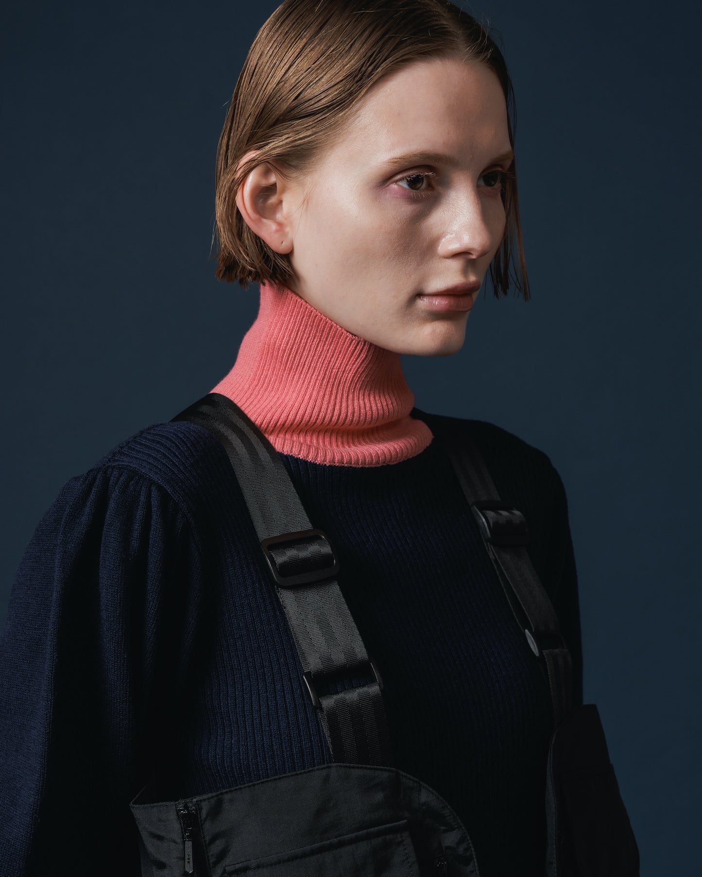 PUFFSLEEVE KNIT (NAVY)
