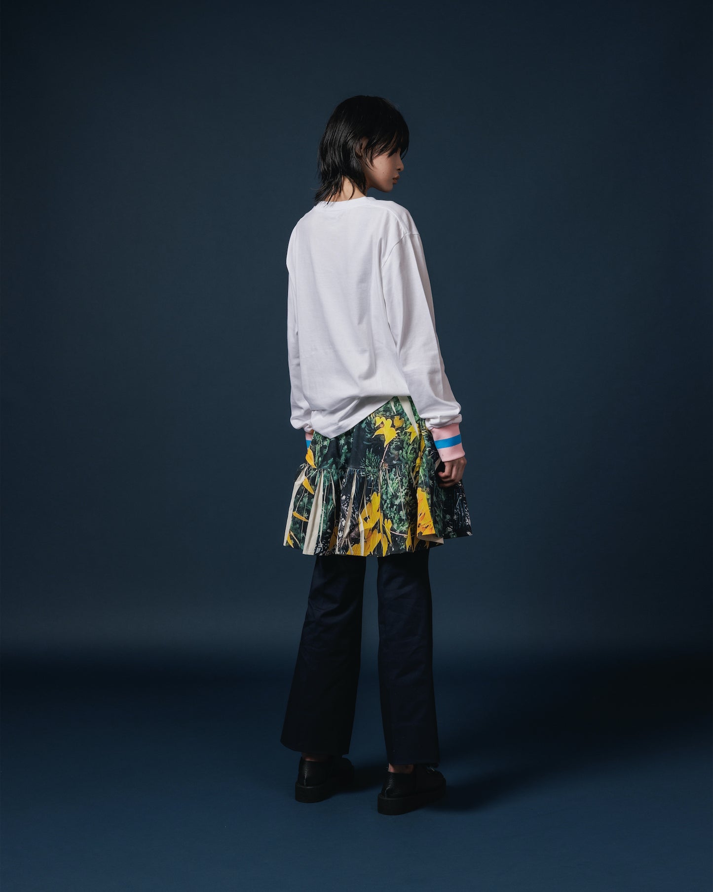HORSE PRINT L/S T-SHIRT (WHITE)