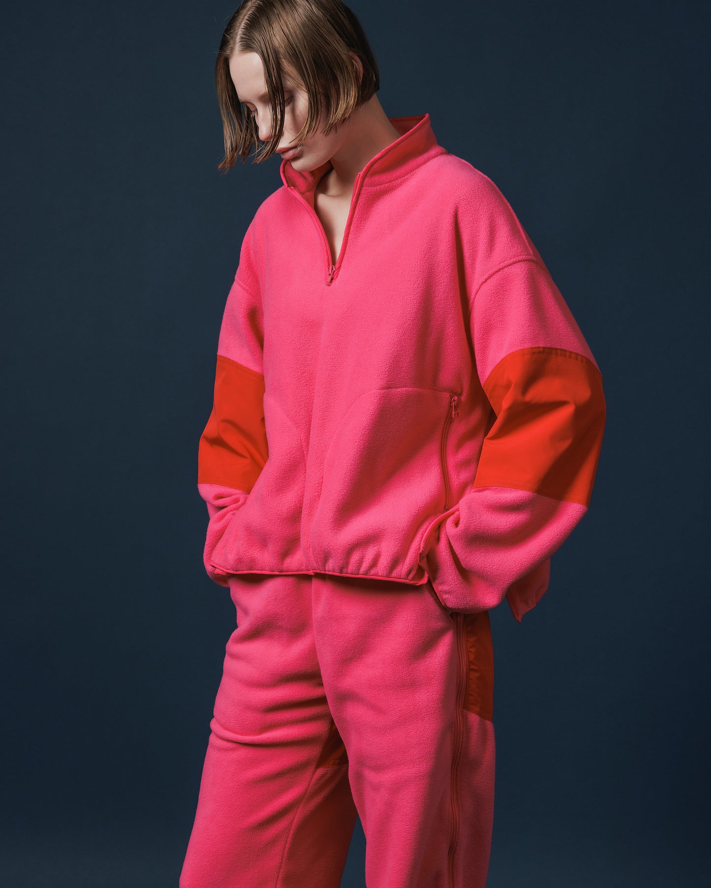 FLEECE PULLOVER TOP (PINK)