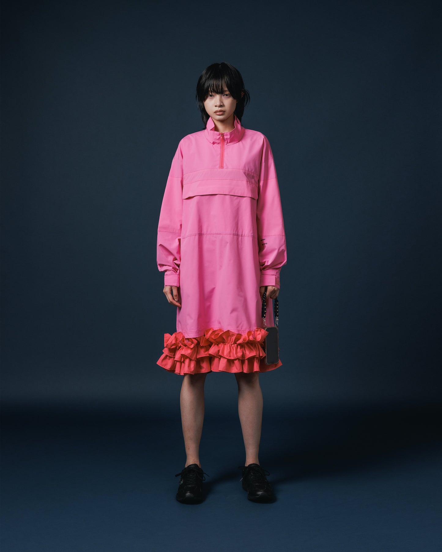 FRILL LAYER NYLONONE-PIECE (PINK)