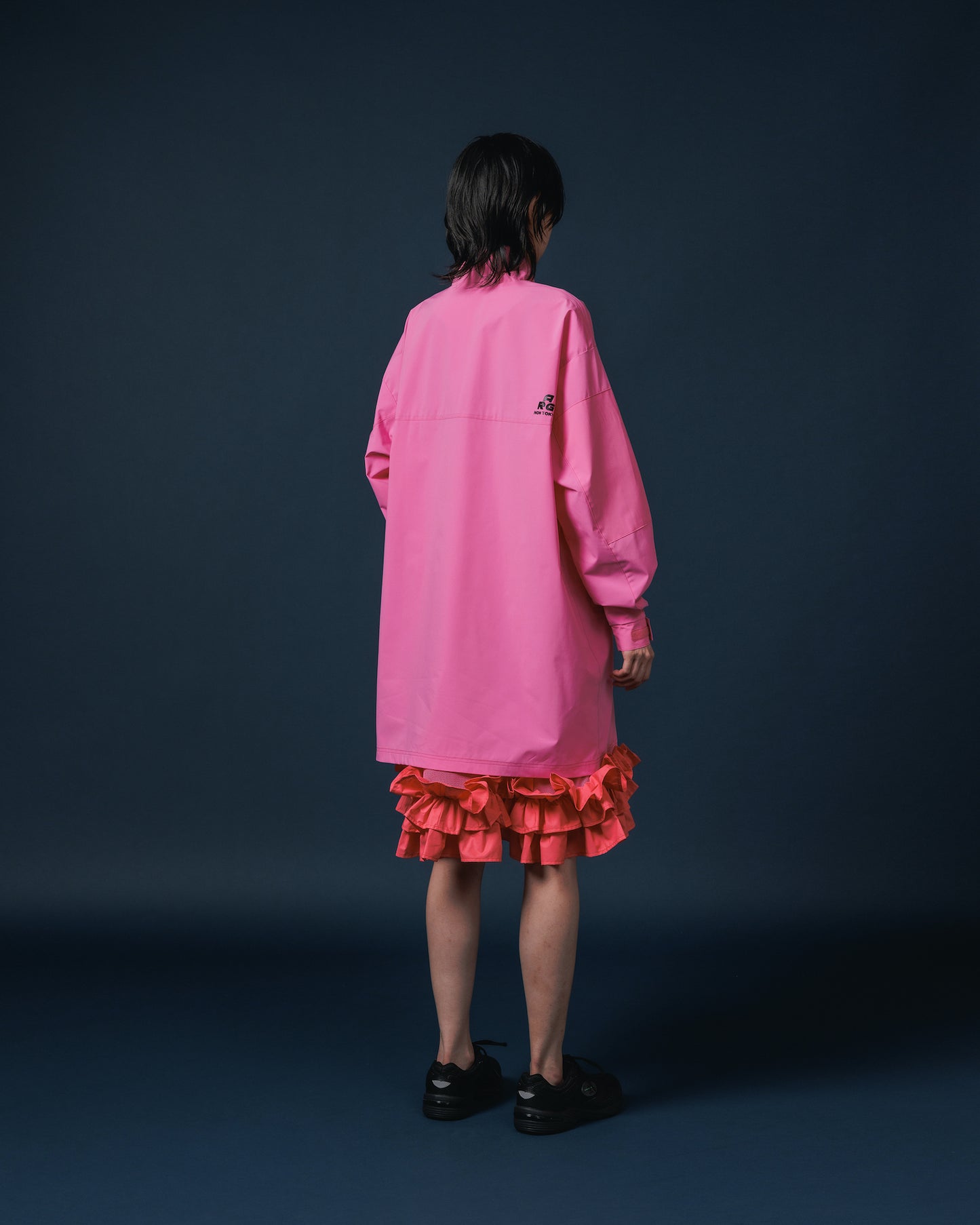 FRILL LAYER NYLONONE-PIECE (PINK)