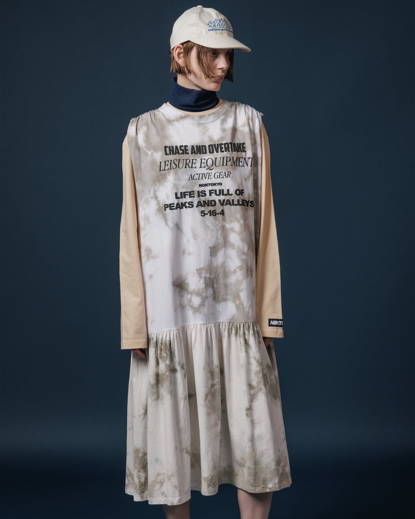 SHEER HIGH NECK L/S T-SHIRT (IVORY)