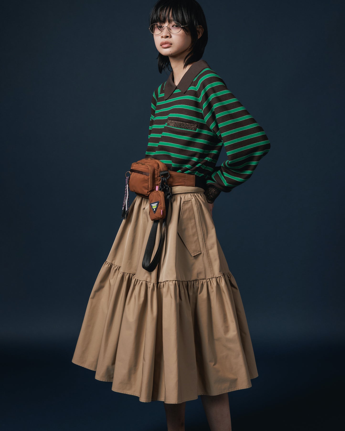 GATHER SKIRT (BEIGE)