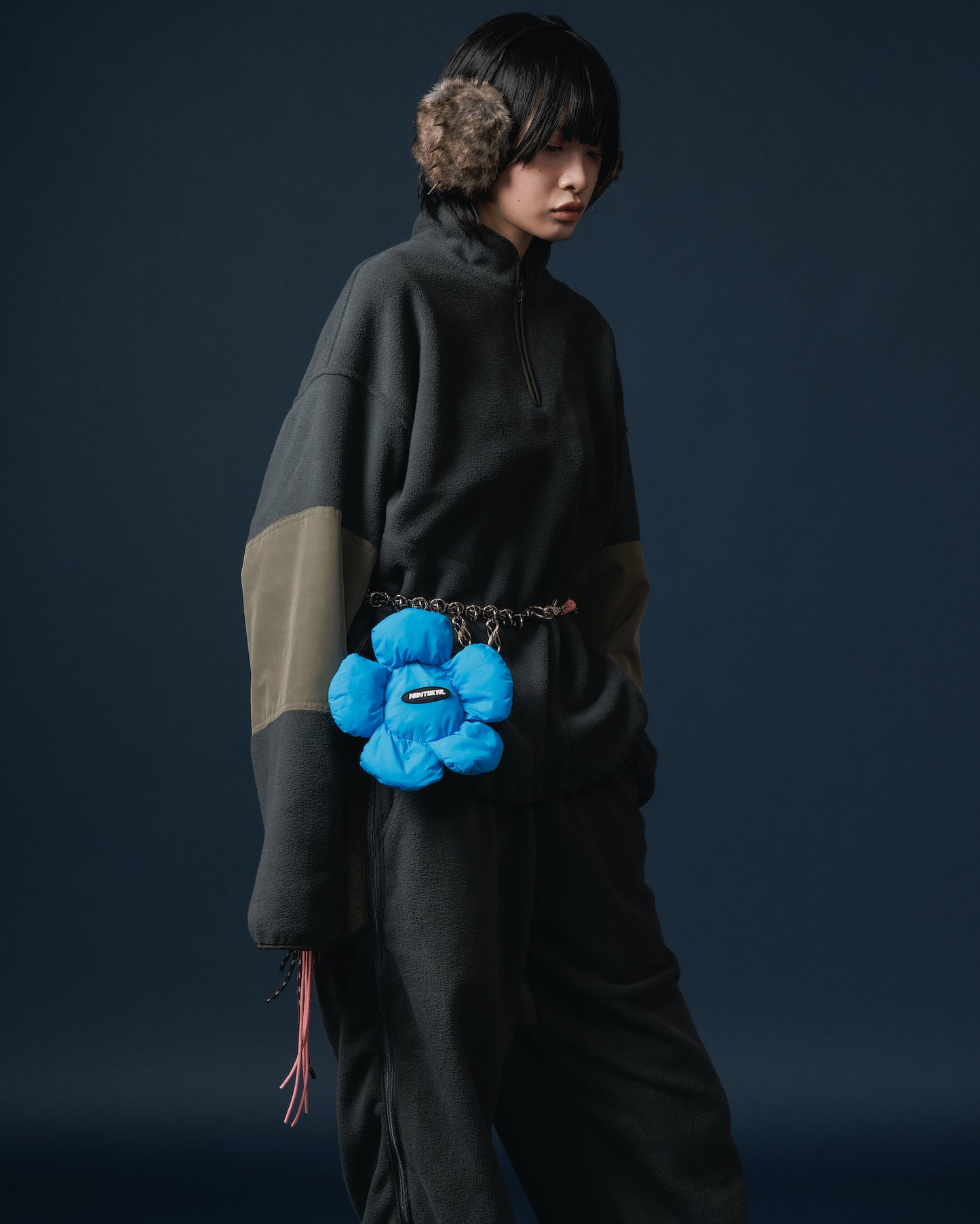 FLEECE PULLOVER TOP (GRAY)