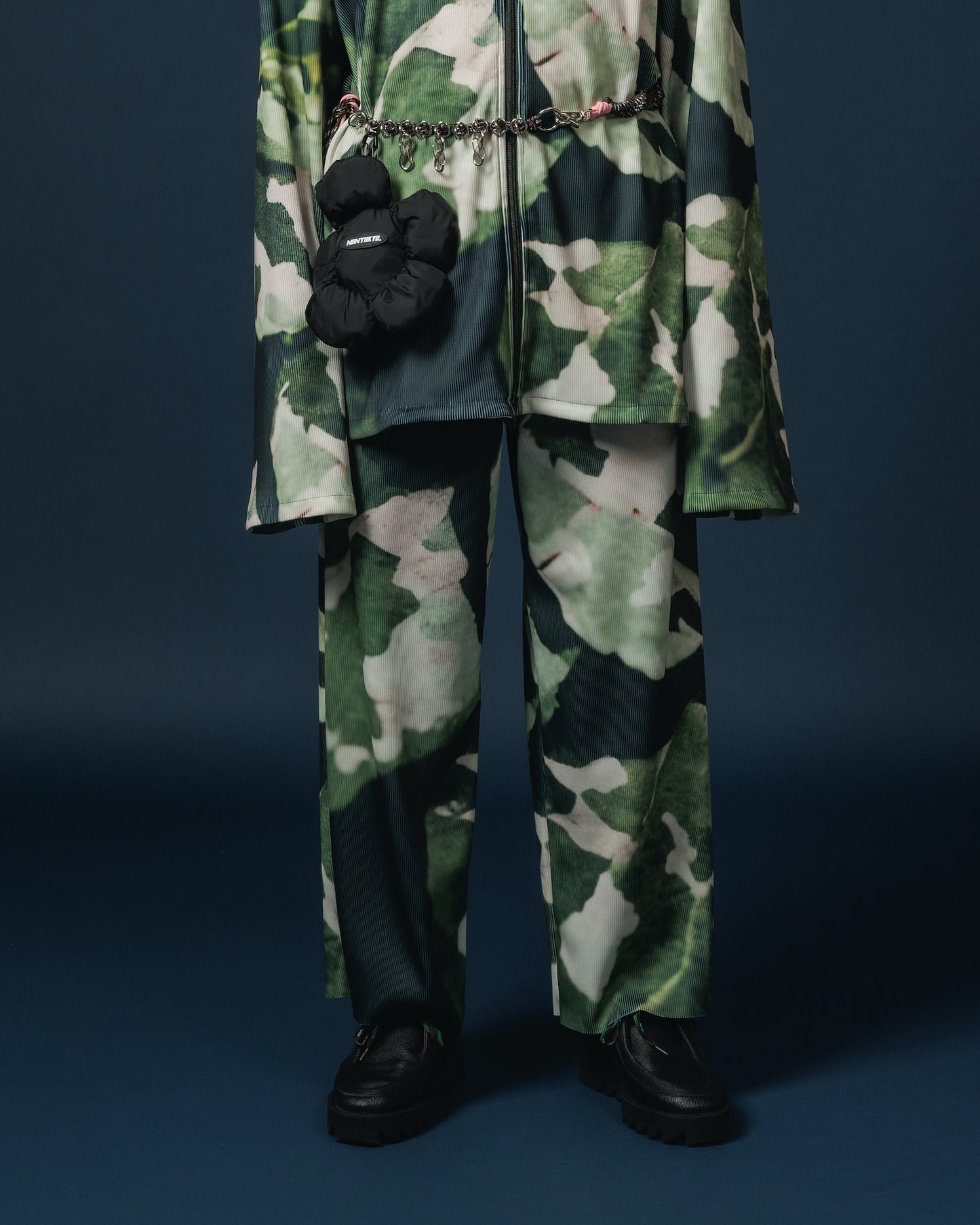 PRINT RIB WIDE PANTS (CAMO)