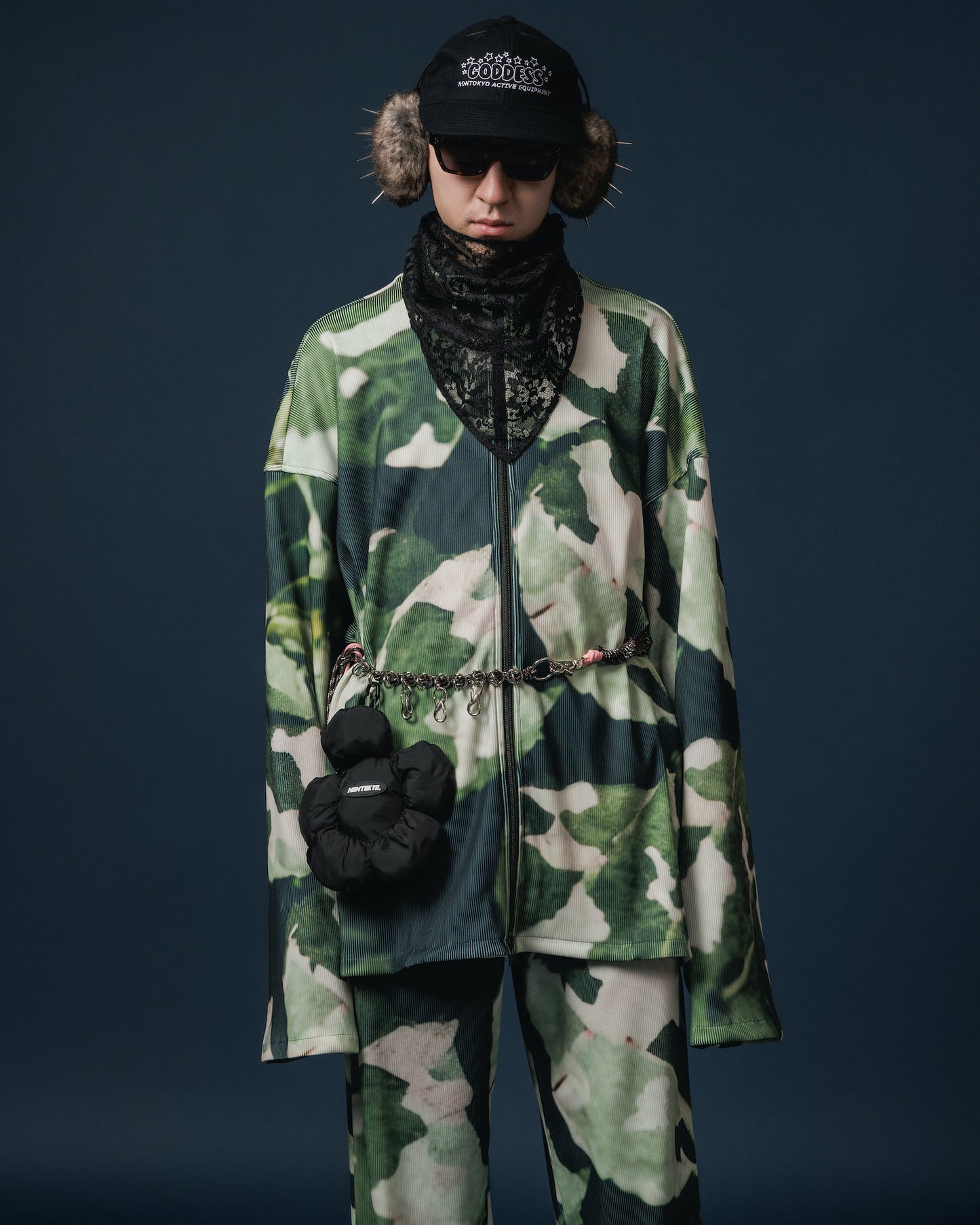 PRINT RIB ZIP-UP BLOUSON (CAMO)