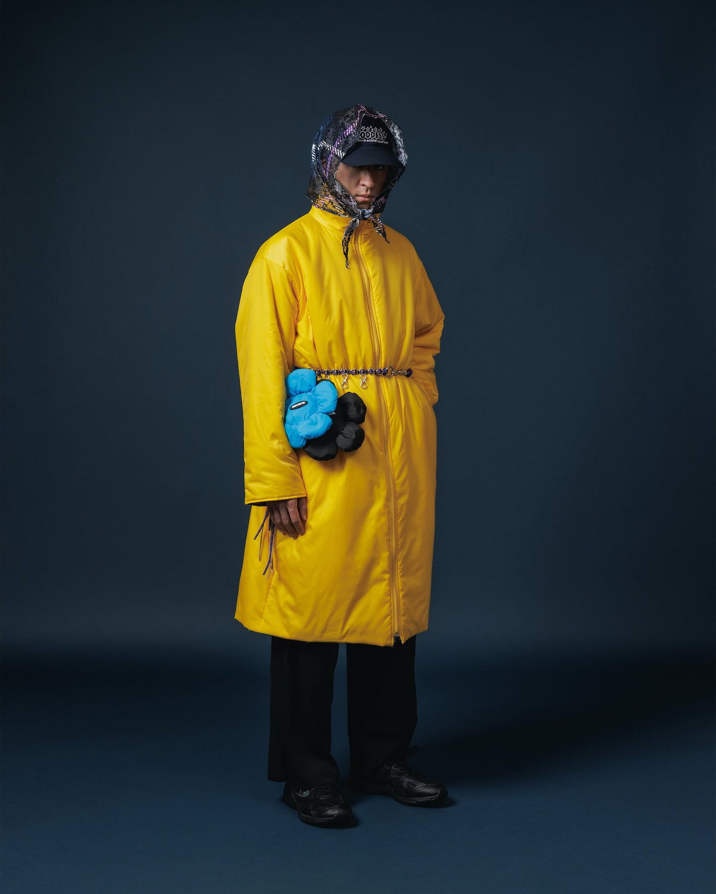 REVERSIBLE PADDING COAT (WATERFALL x YELLOW)