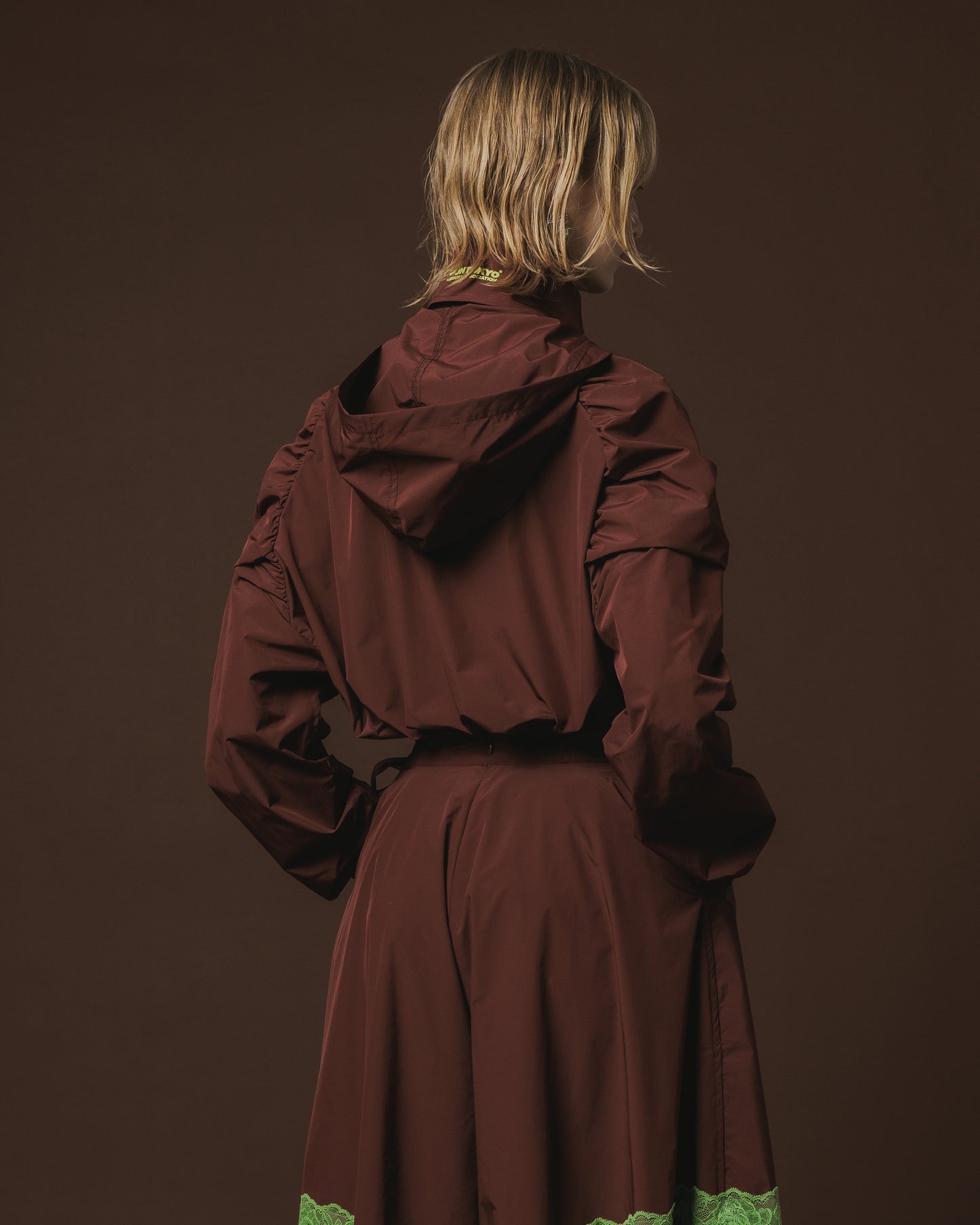 2WAY GATHER SHOULDER BLOUSON (WINE)