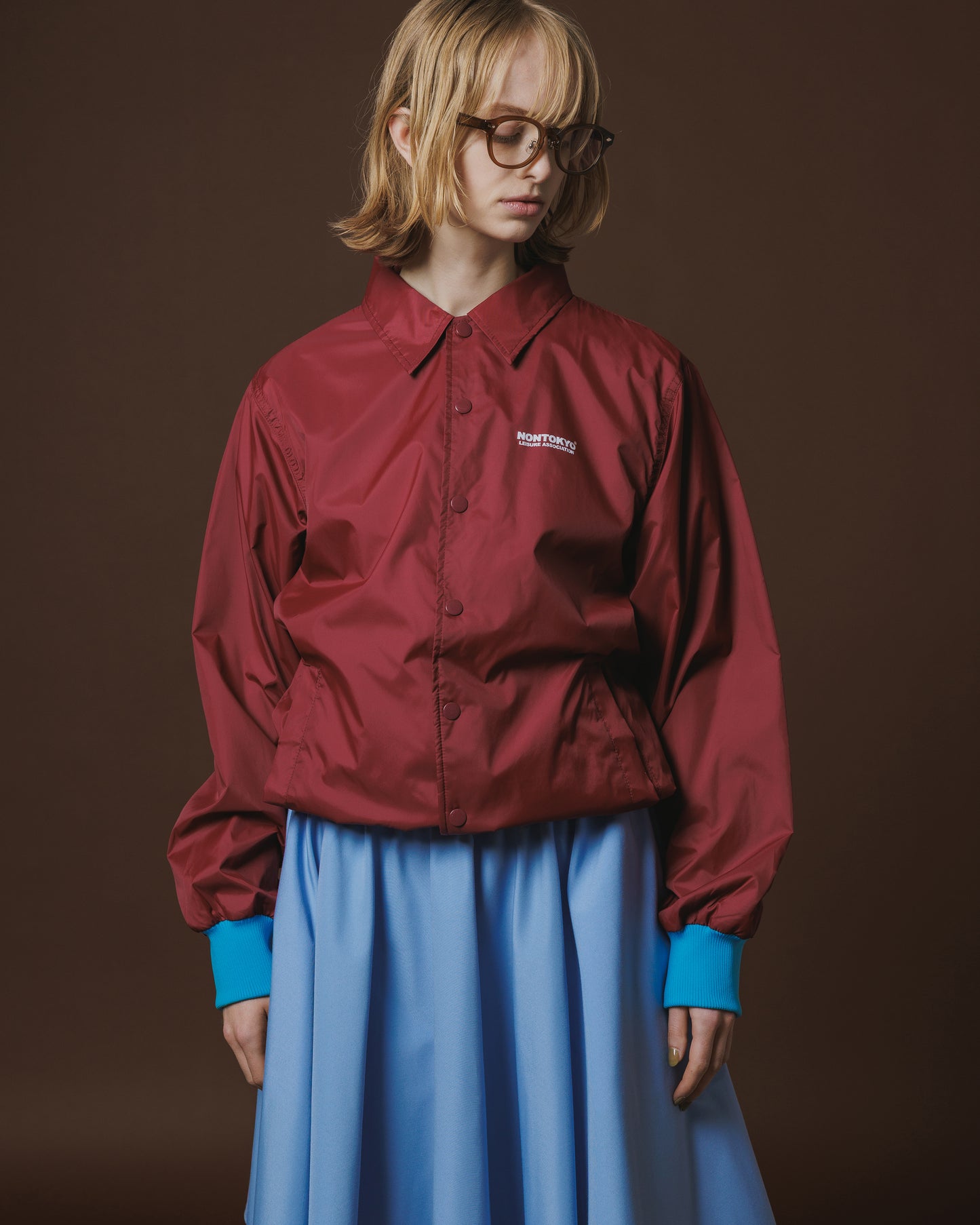 【Disney collection】PRINT COACH JACKET / ANIMALS (WINE)