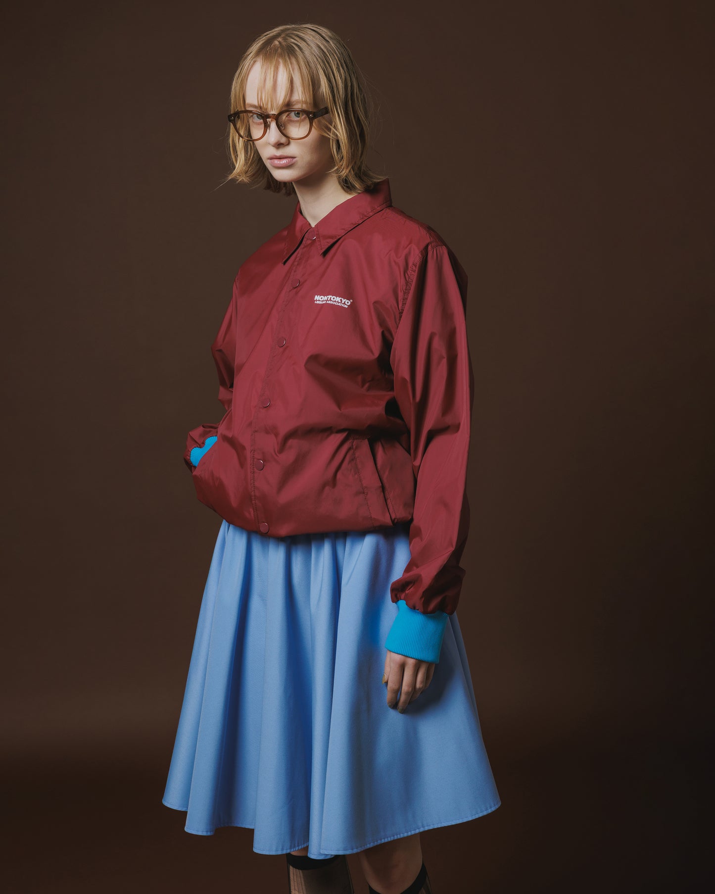 【Disney collection】PRINT COACH JACKET / ANIMALS (WINE)