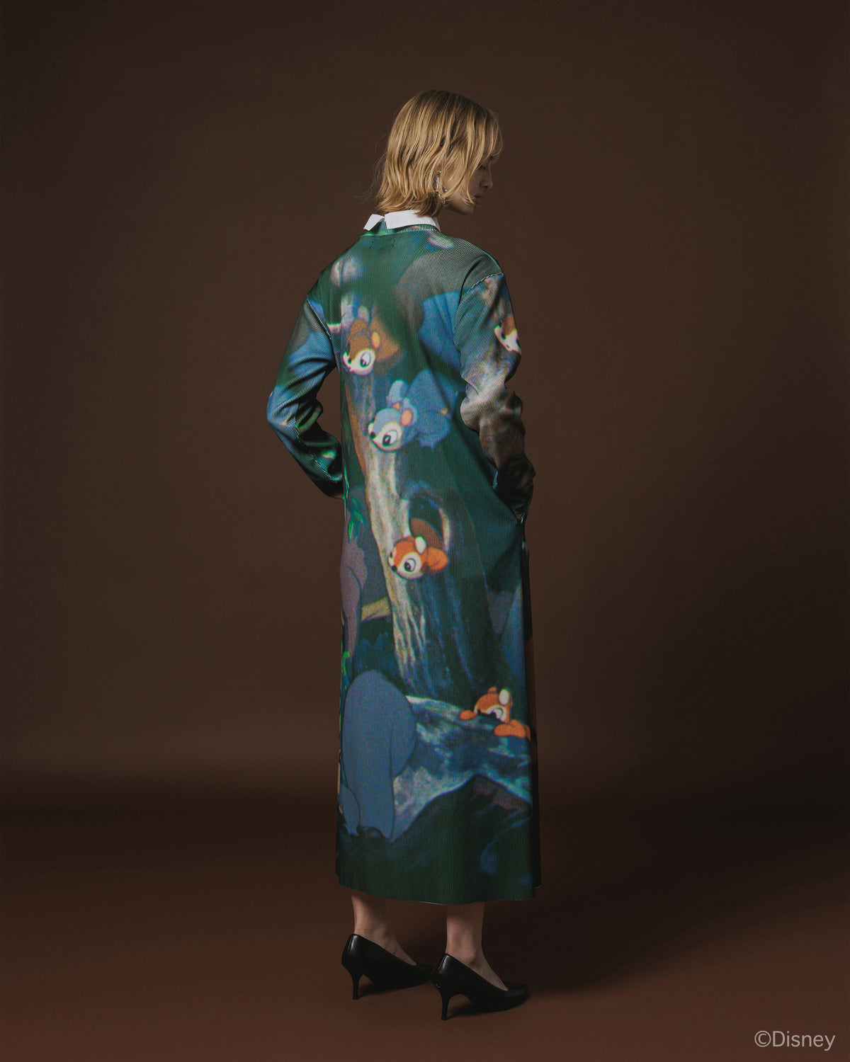 【Disney collection】PRINT RIB L/S ONE-PIECE / SNOW WHITE