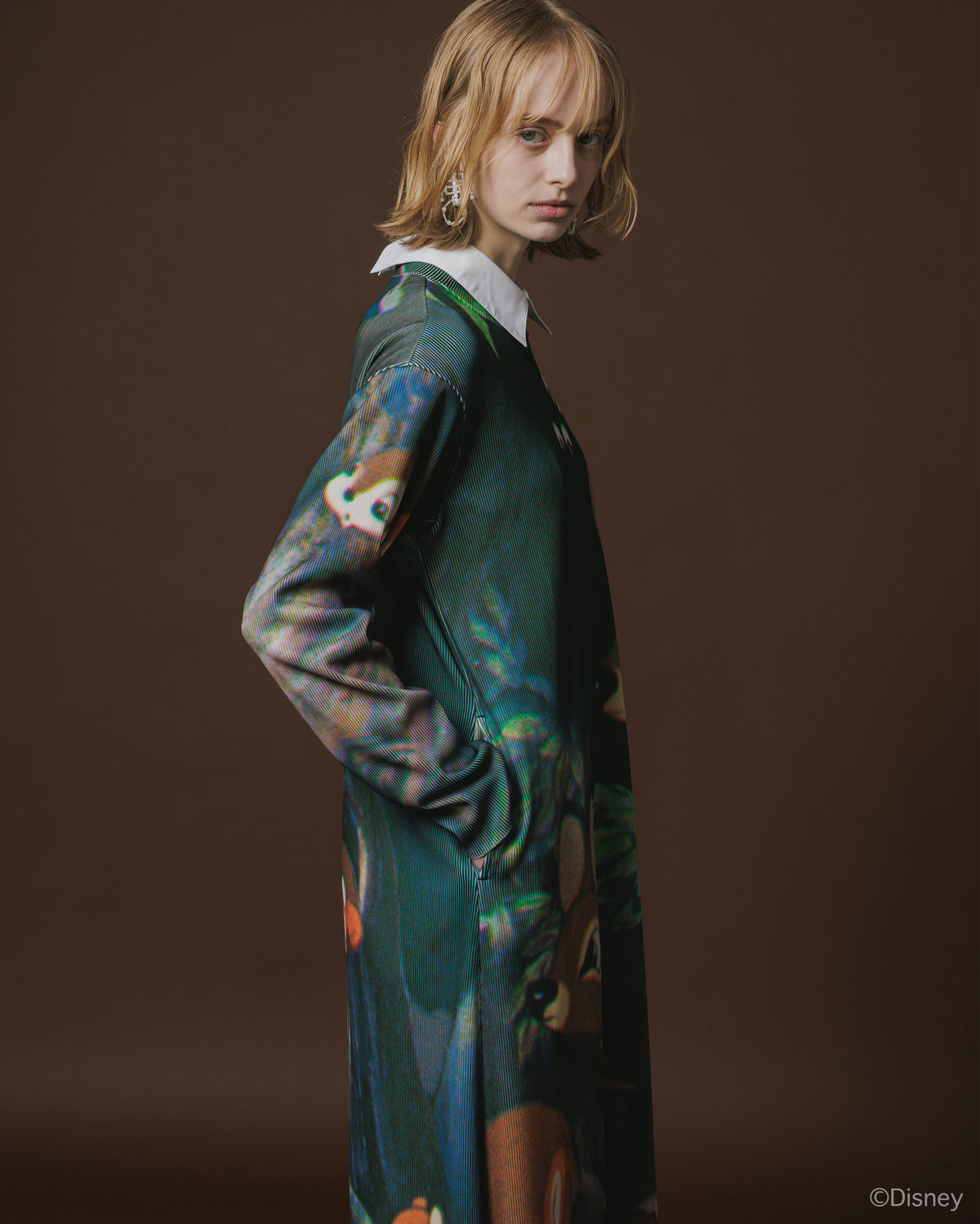 【Disney collection】PRINT RIB L/S ONE-PIECE / SNOW WHITE