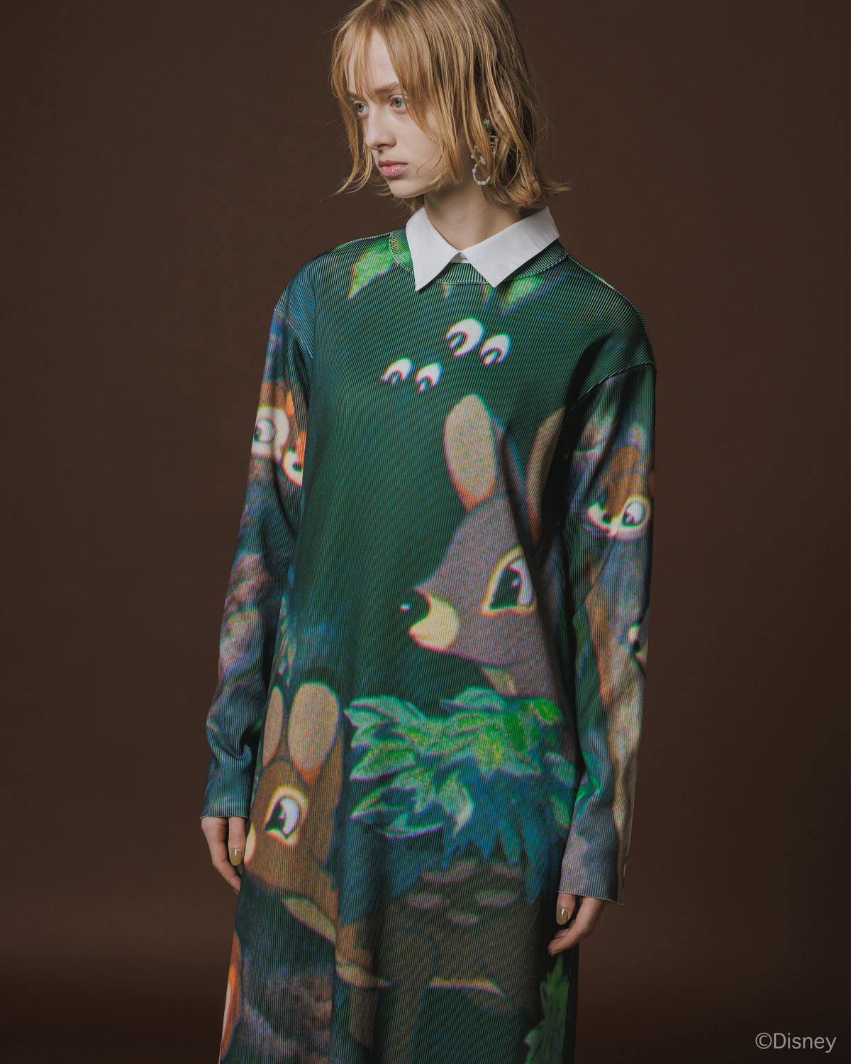 【Disney collection】PRINT RIB L/S ONE-PIECE / SNOW WHITE