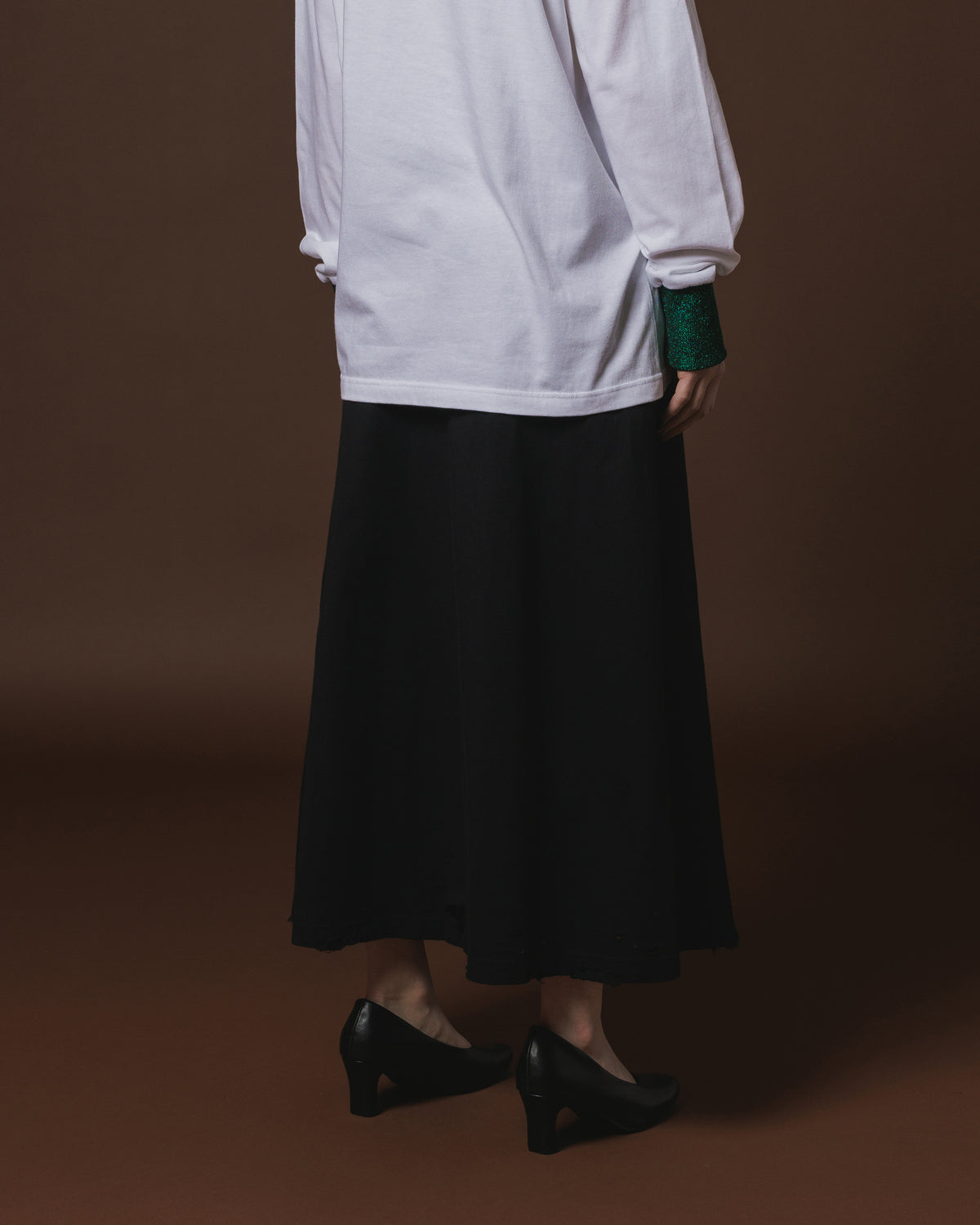 CRASH LONG SKIRT (BLACK)