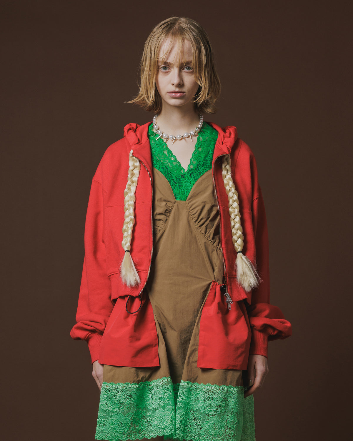 BRAIDS HOODIE (RED)