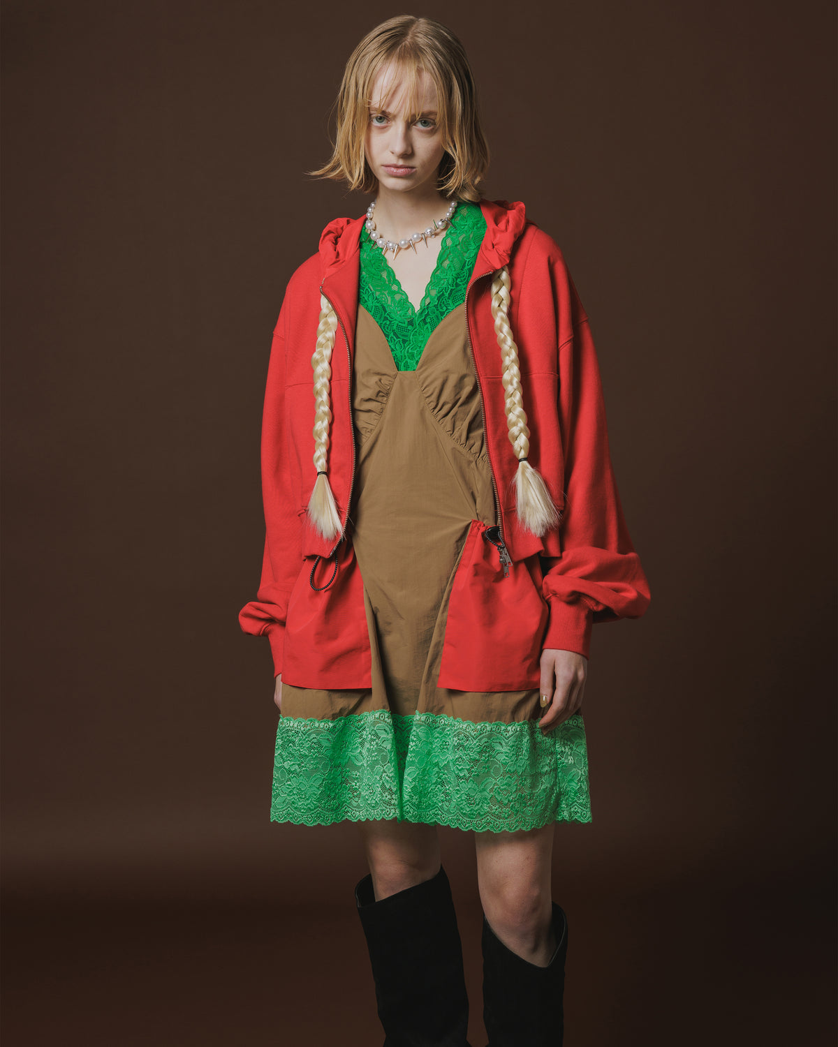 BRAIDS HOODIE (RED)
