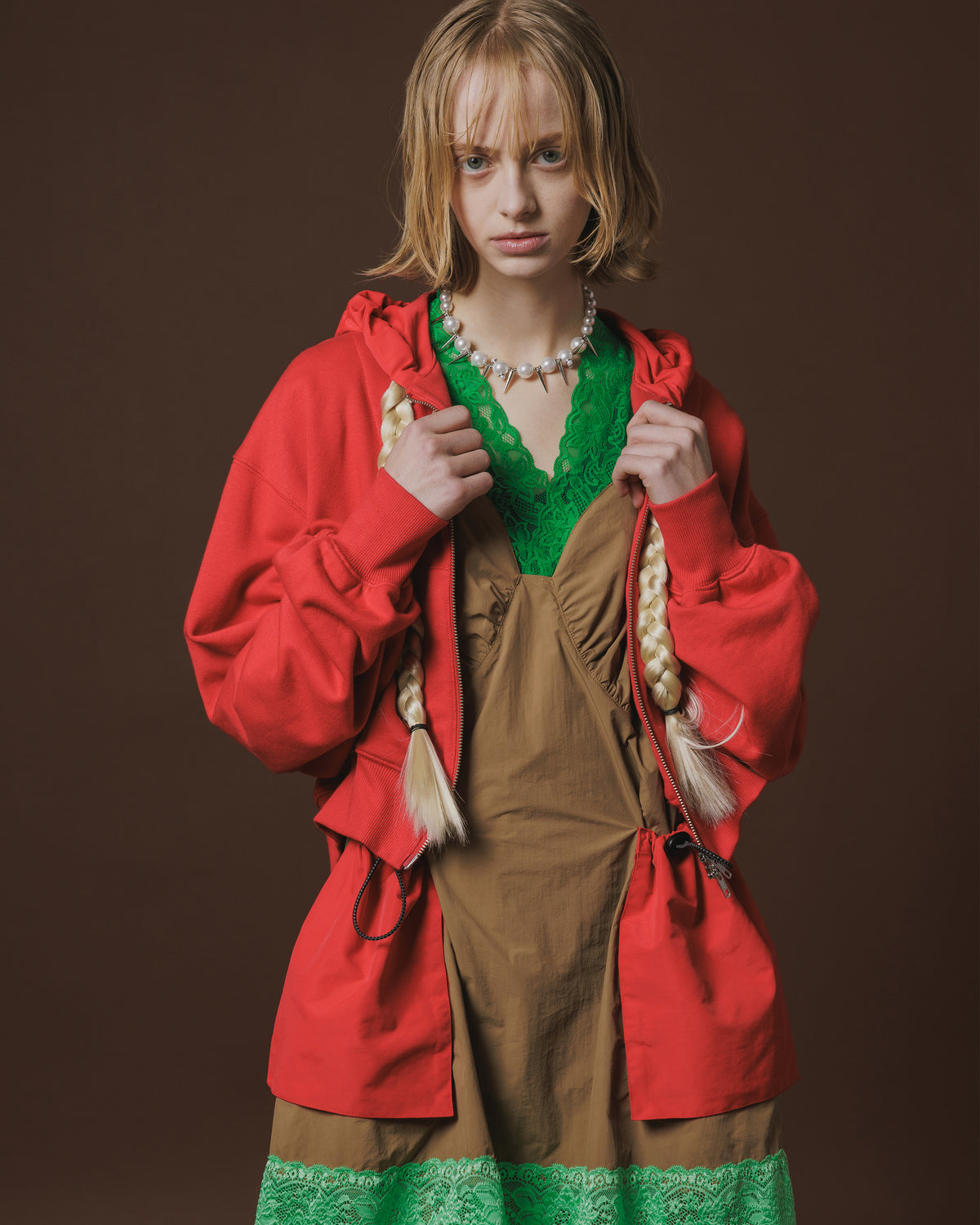 BRAIDS HOODIE (RED)