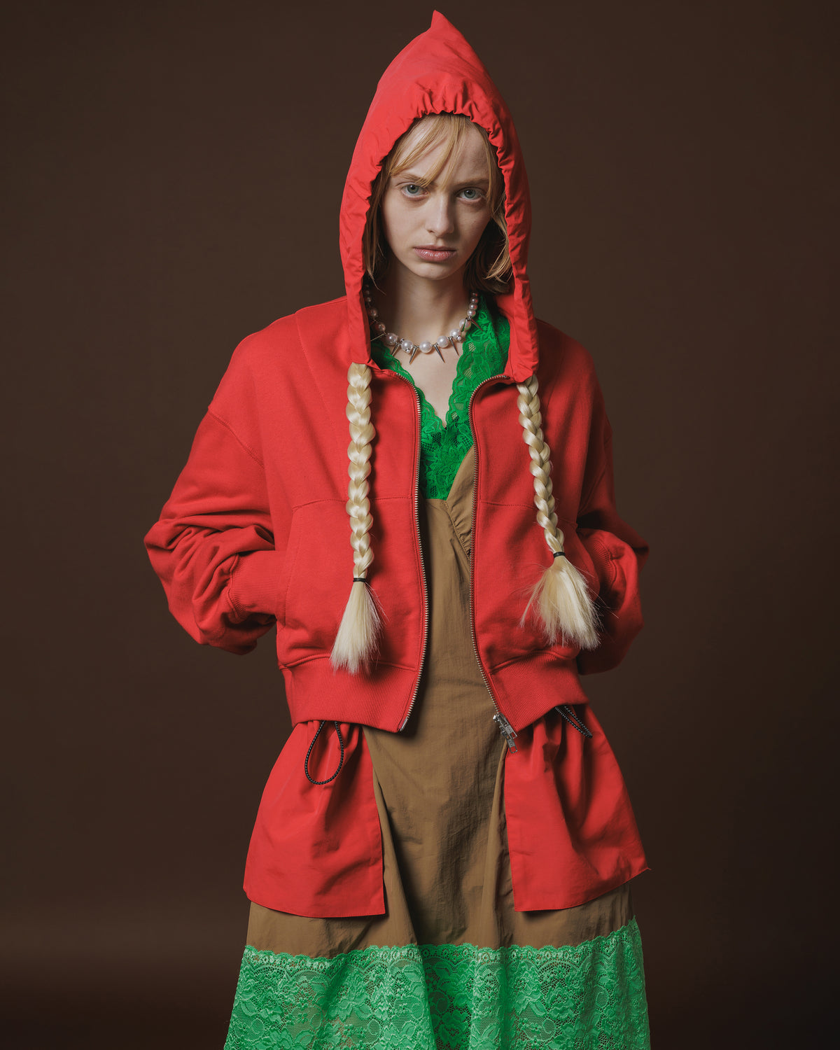 BRAIDS HOODIE (RED)