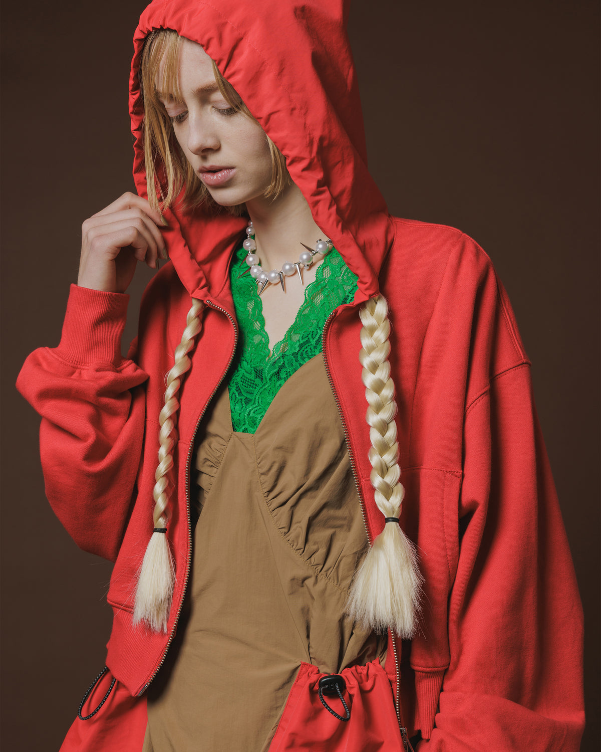 BRAIDS HOODIE (RED)
