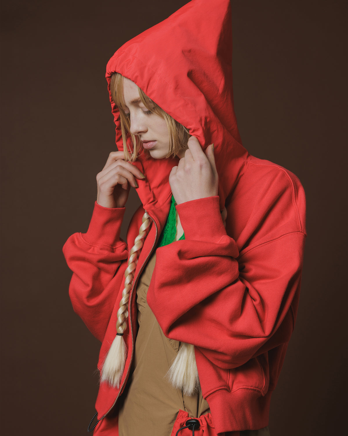 BRAIDS HOODIE (RED)