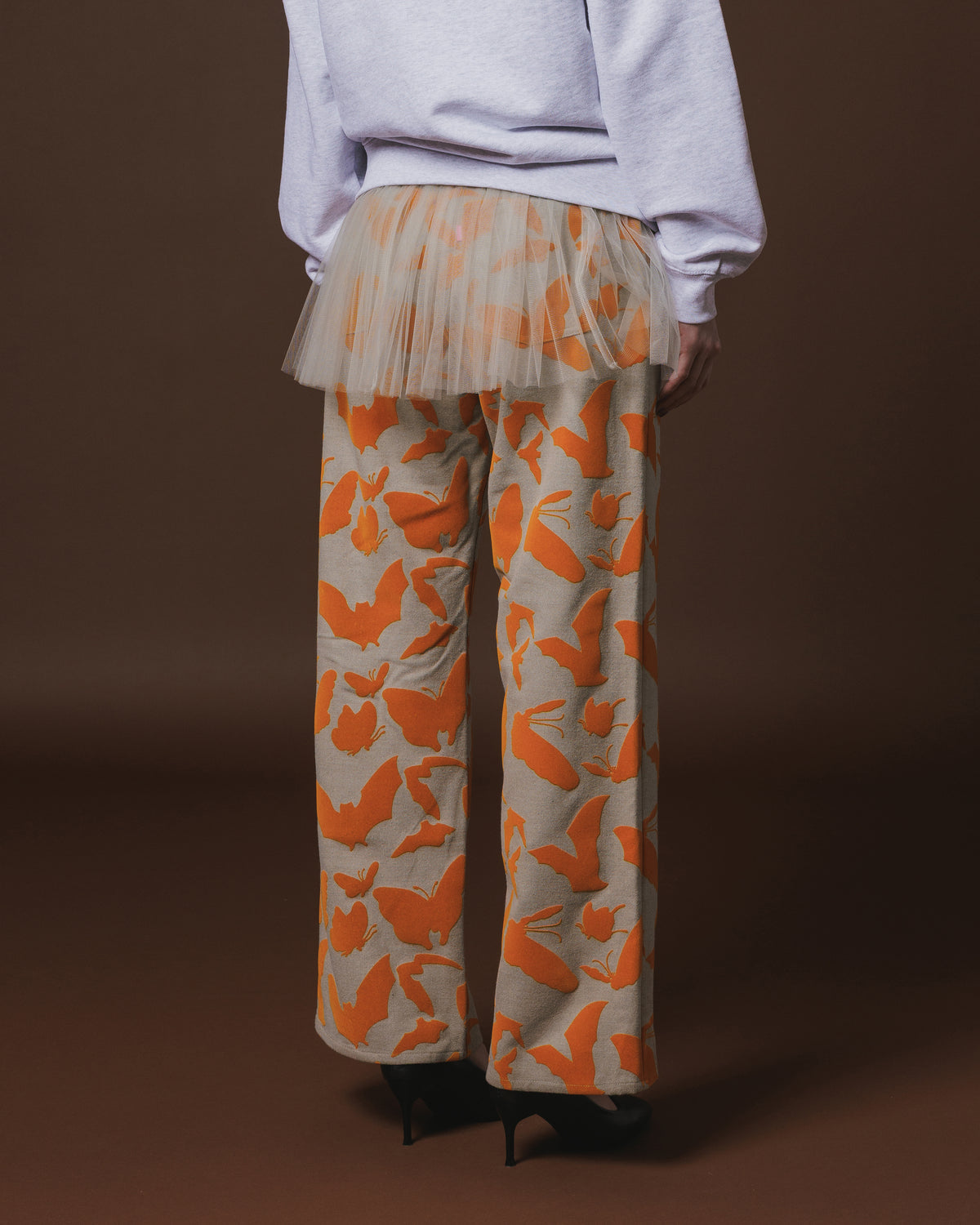 ADJUSTER FLOCKY PANTS (BEIGE x ORANGE)