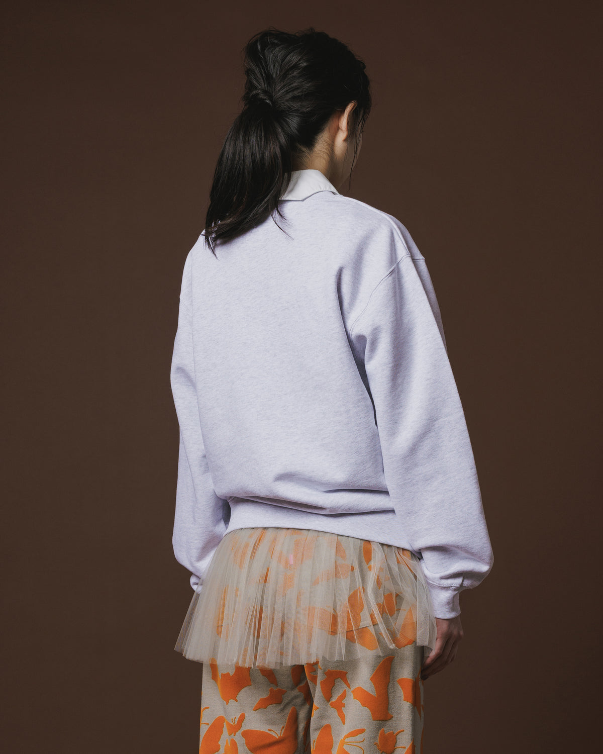 PRINT PULLOVER SWEAT / ANIMAL (GRAY)