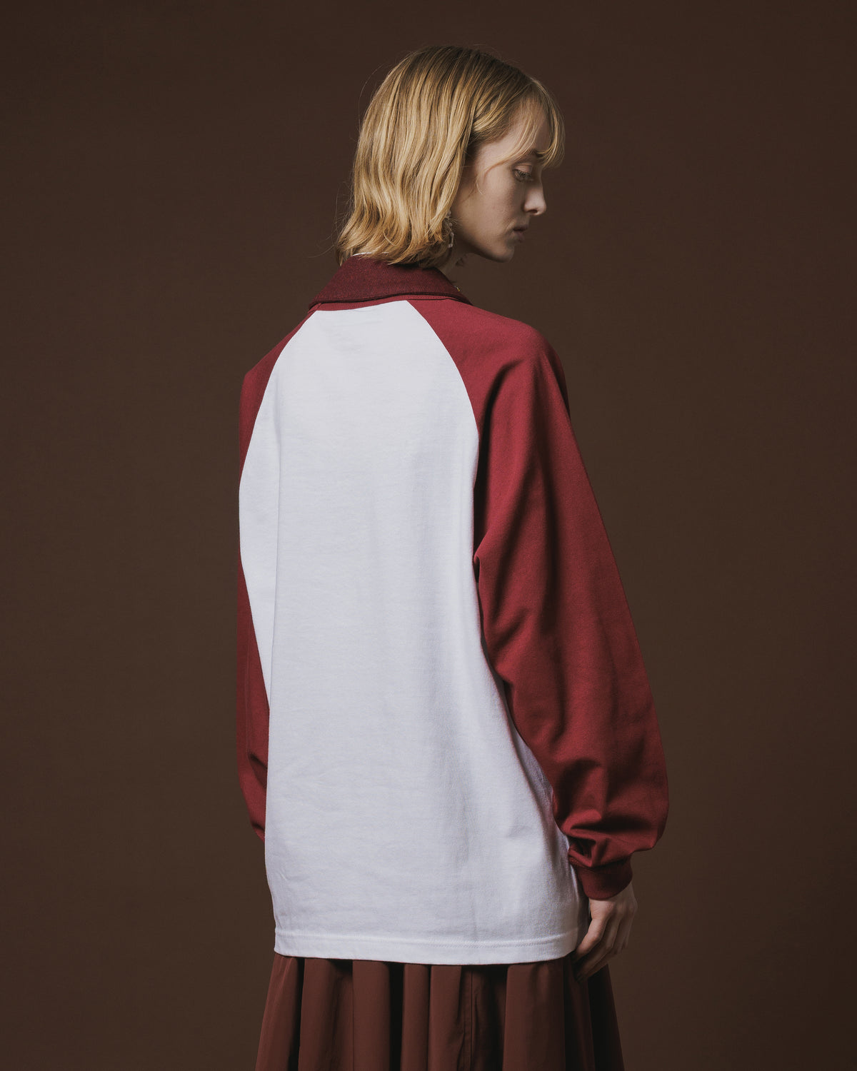【Disney collection】PRINT RAGLAN T-SHIRT / SNOW WHITE (WHITE x WINE)