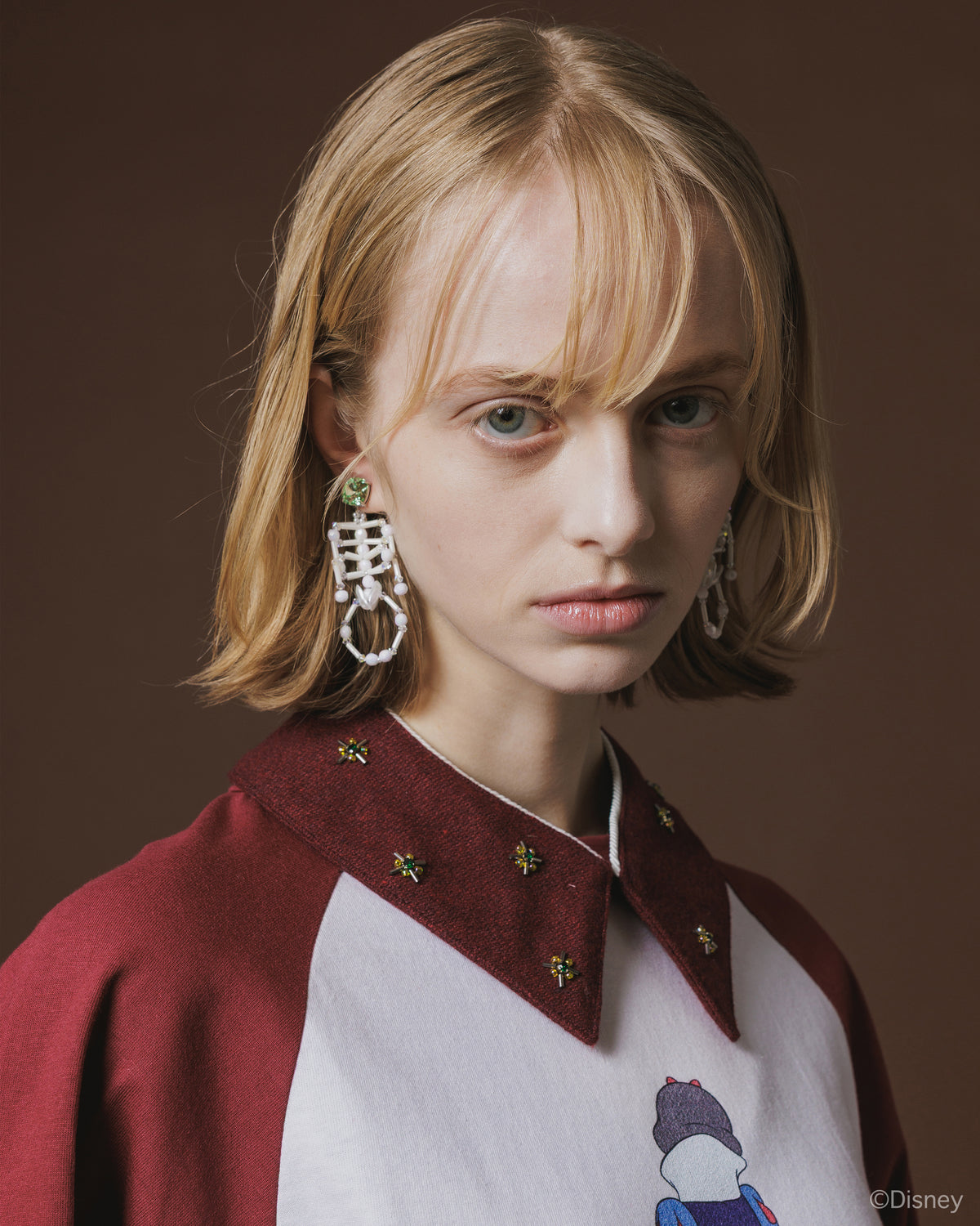 BIJOU WOOL DETACHABLE COLLAR (WINE)