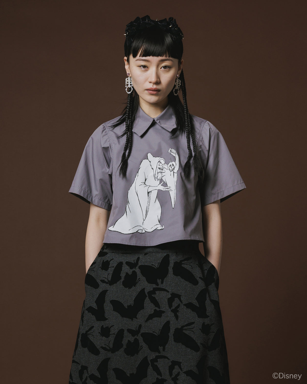 【Disney collection】PULLOVER BATS SHIRT (GRAY)