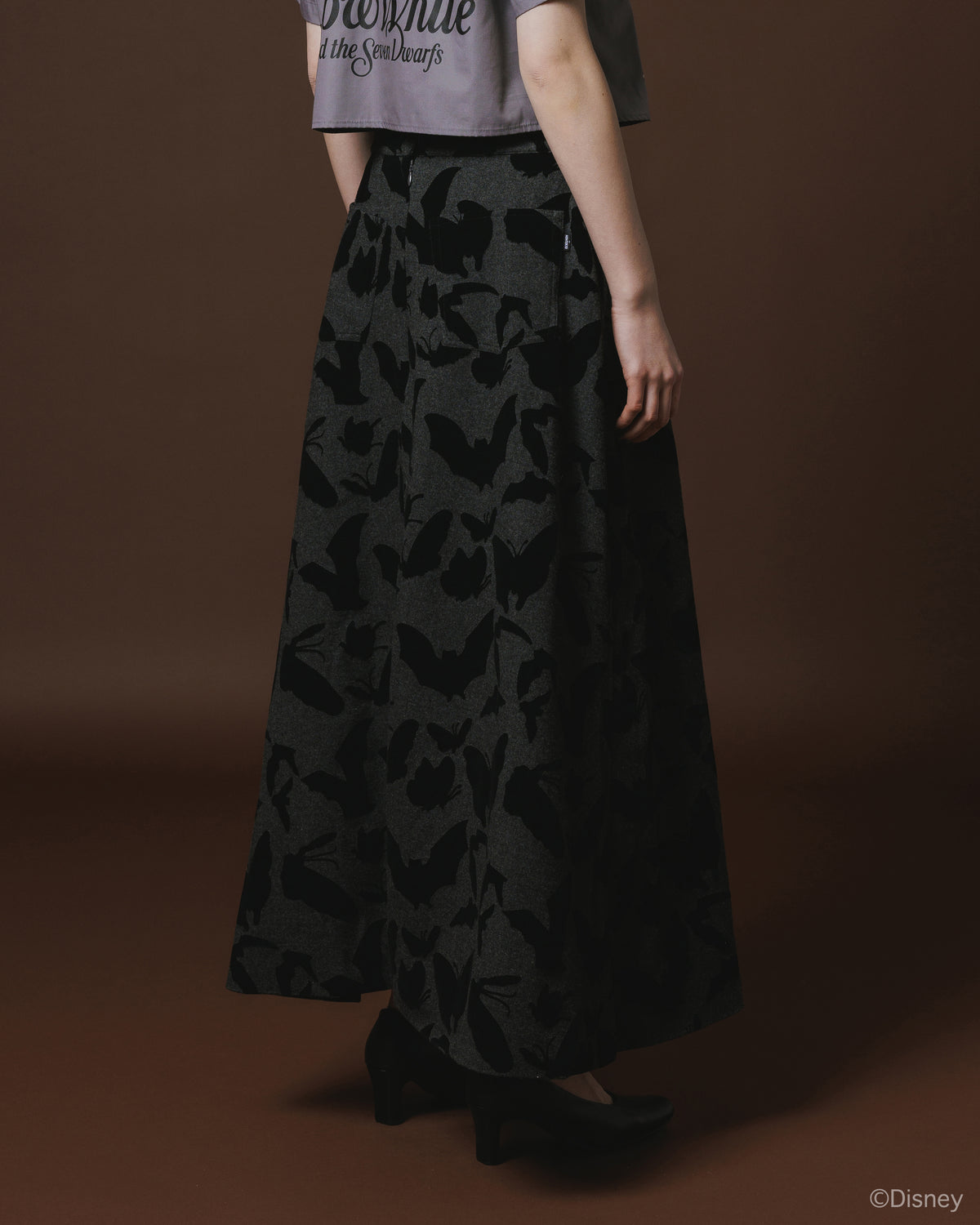 ADJUSTER FLOCKY SKIRT (GRAY x BLACK)