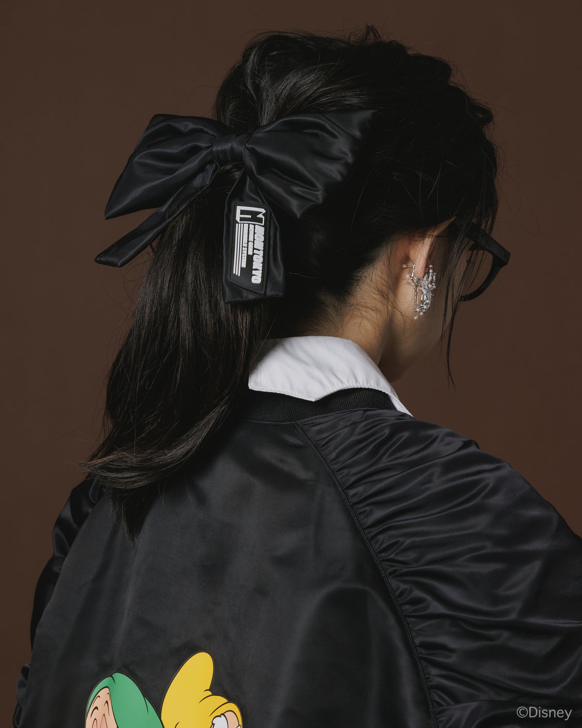 PADDED RIBBON BARRETTE (BLACK)