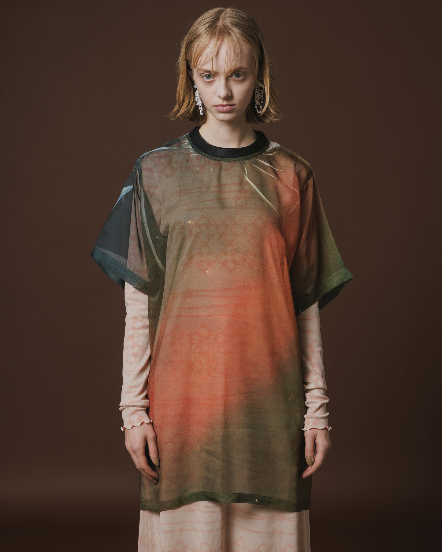 DIRECT PRINT SHEER T-SHIRT (GRADATION)