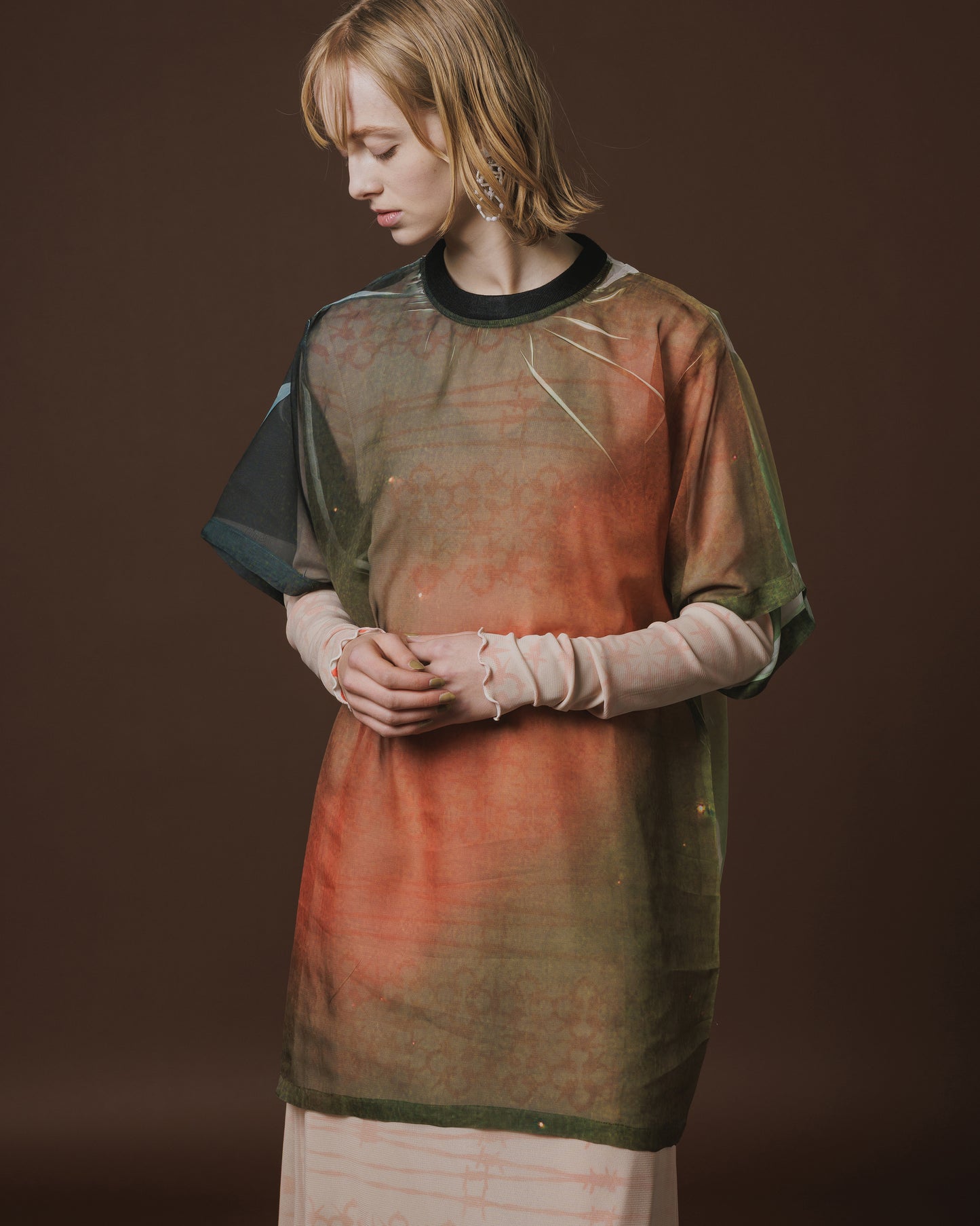 DIRECT PRINT SHEER T-SHIRT (GRADATION)
