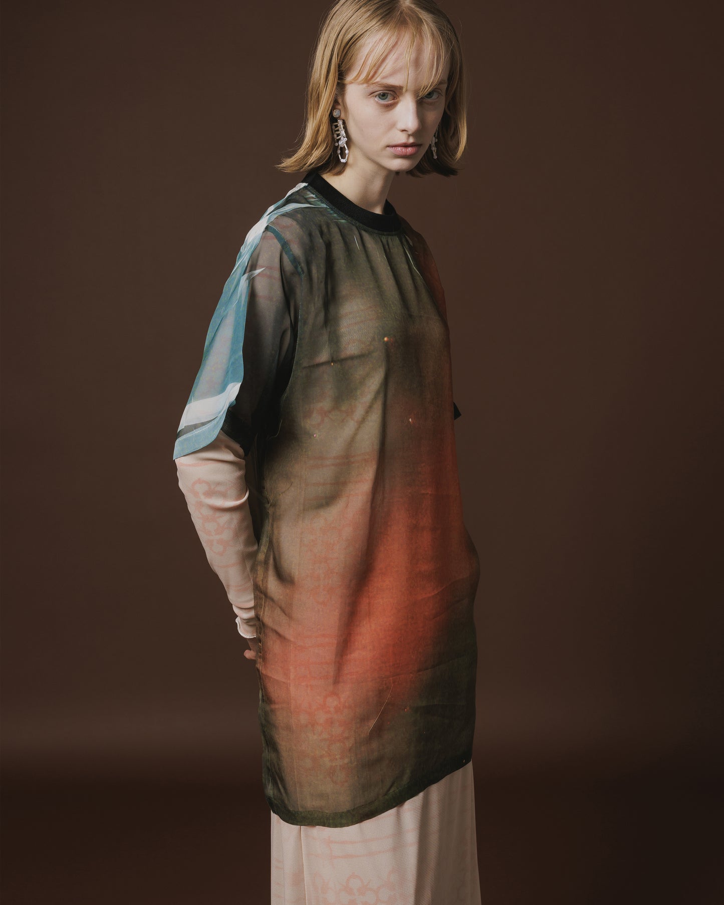 DIRECT PRINT SHEER T-SHIRT (GRADATION)