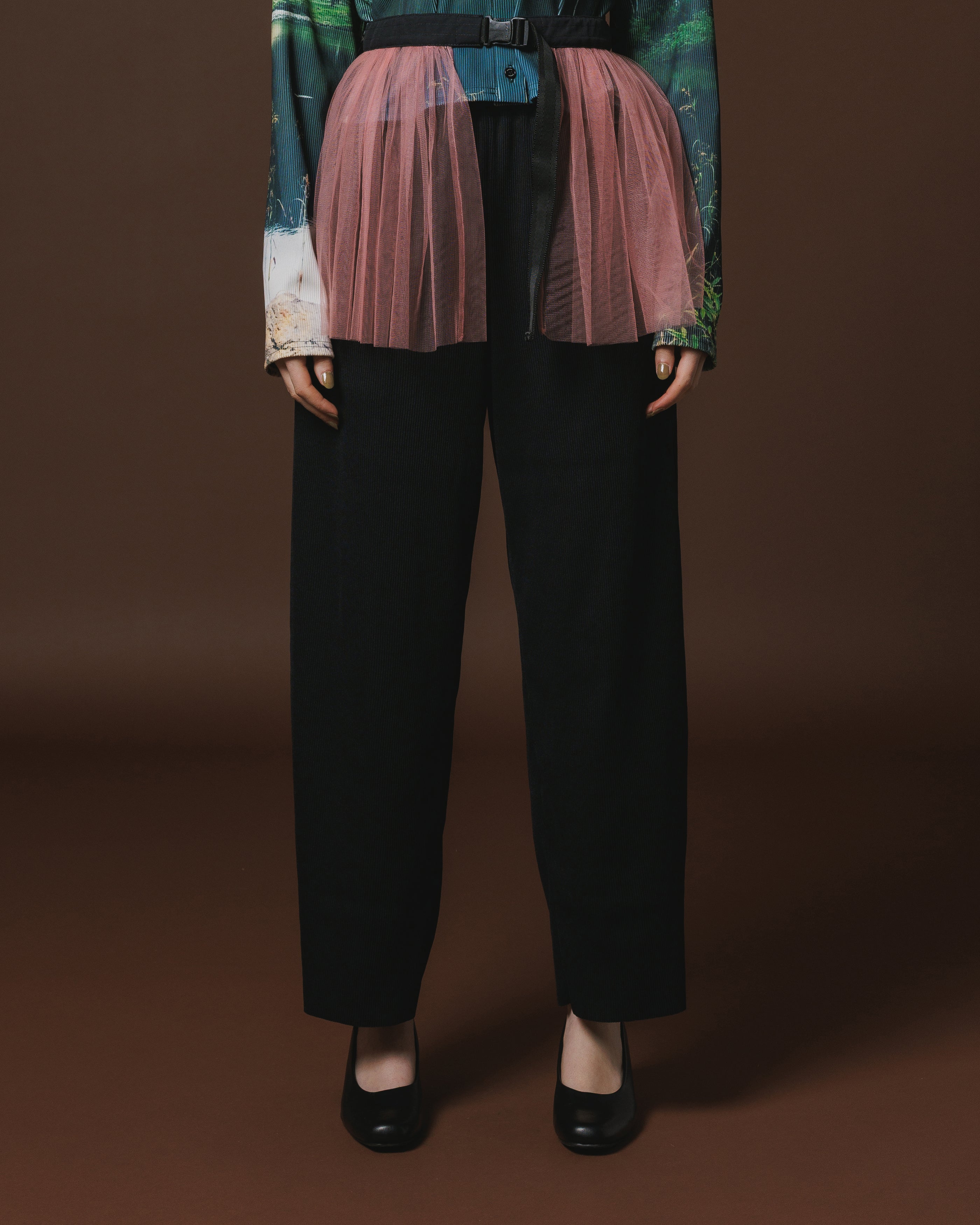 RIB WIDE PANTS (BLACK) – NONTOKYO