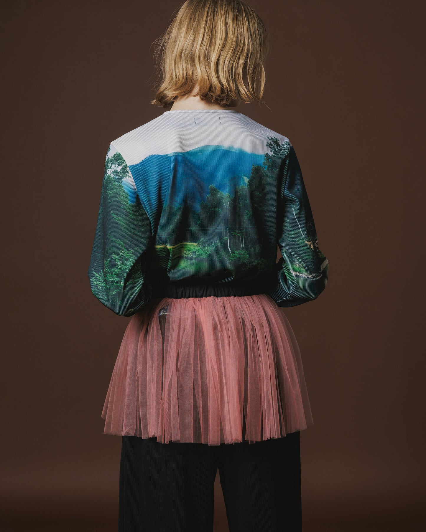 RIB COMPACT CARDIGAN (LAKE)