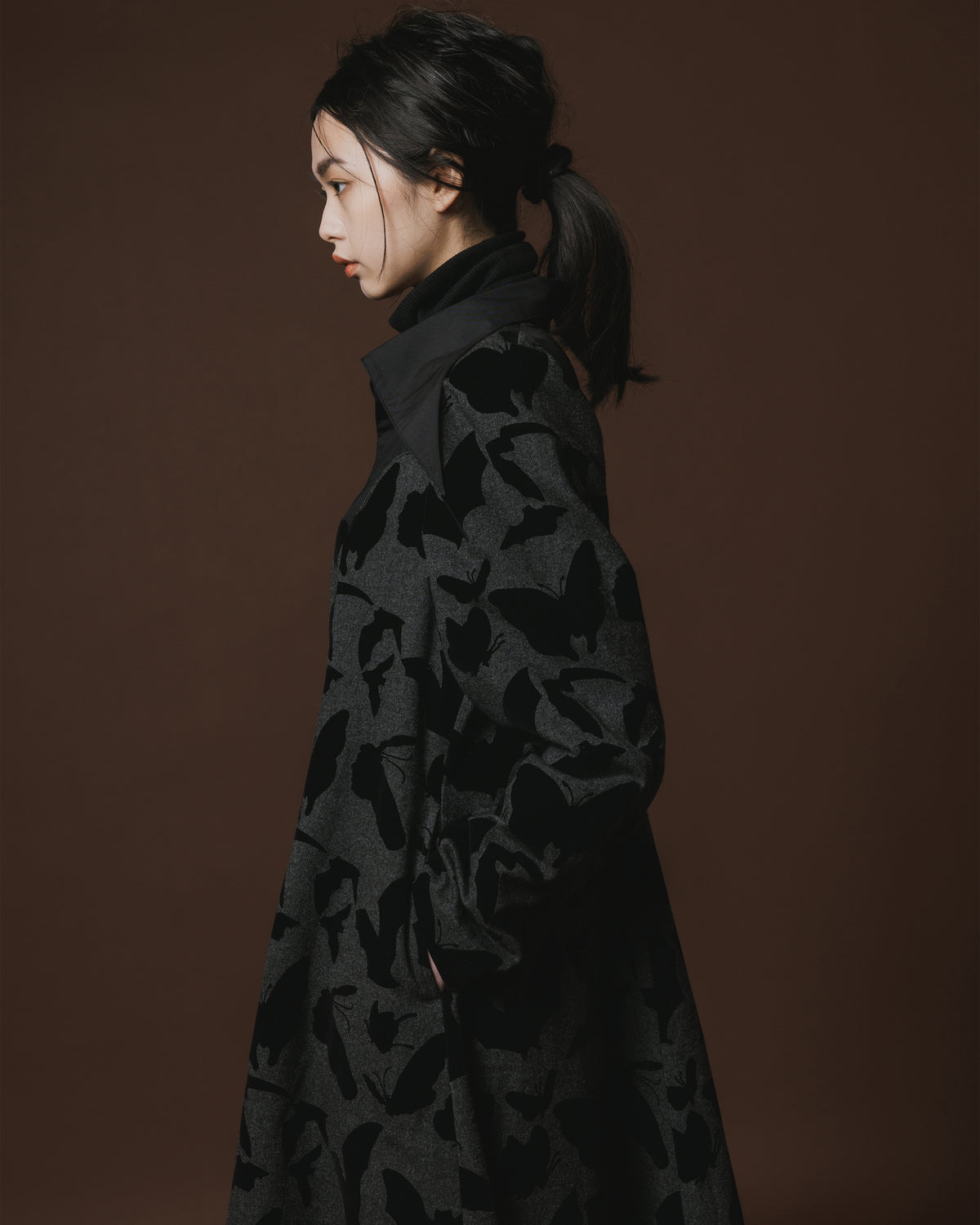 FAKE LAYERED FLOCKY O/P (GRAY x BLACK)