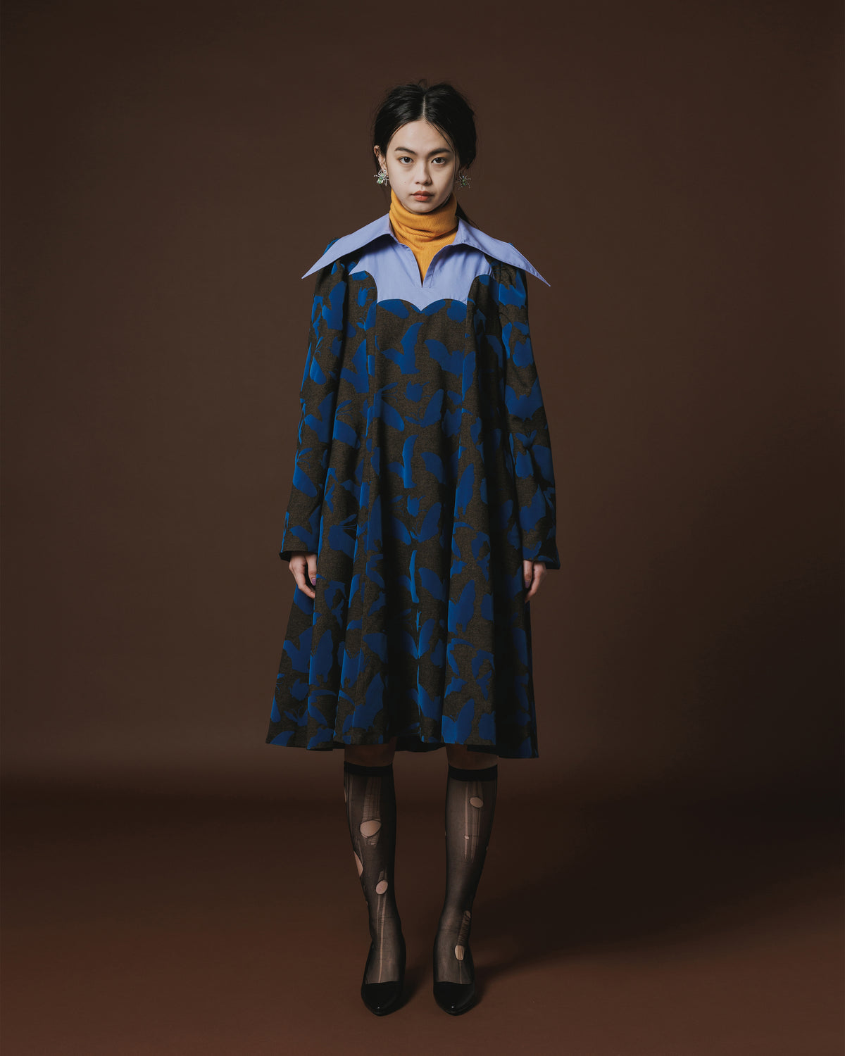 FAKE LAYERED FLOCKY O/P (GRAY x BLACK)