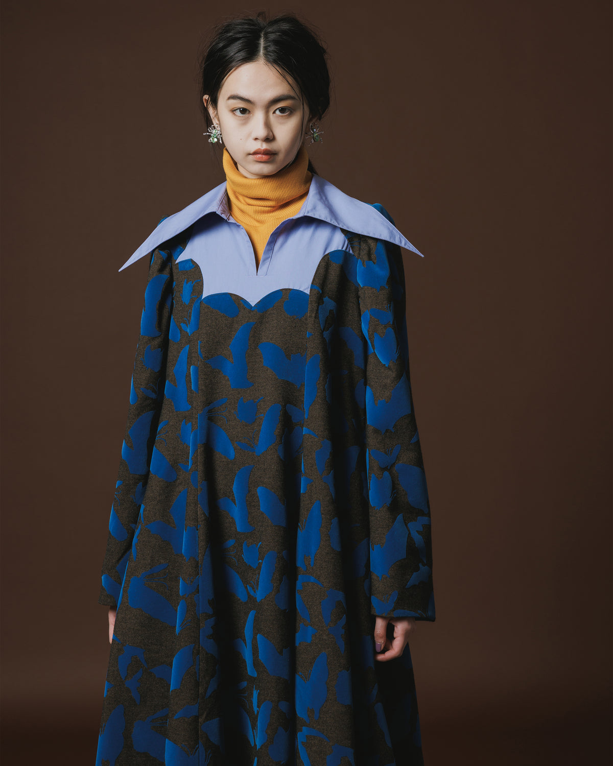 FAKE LAYERED FLOCKY O/P (BROWN x BLUE)