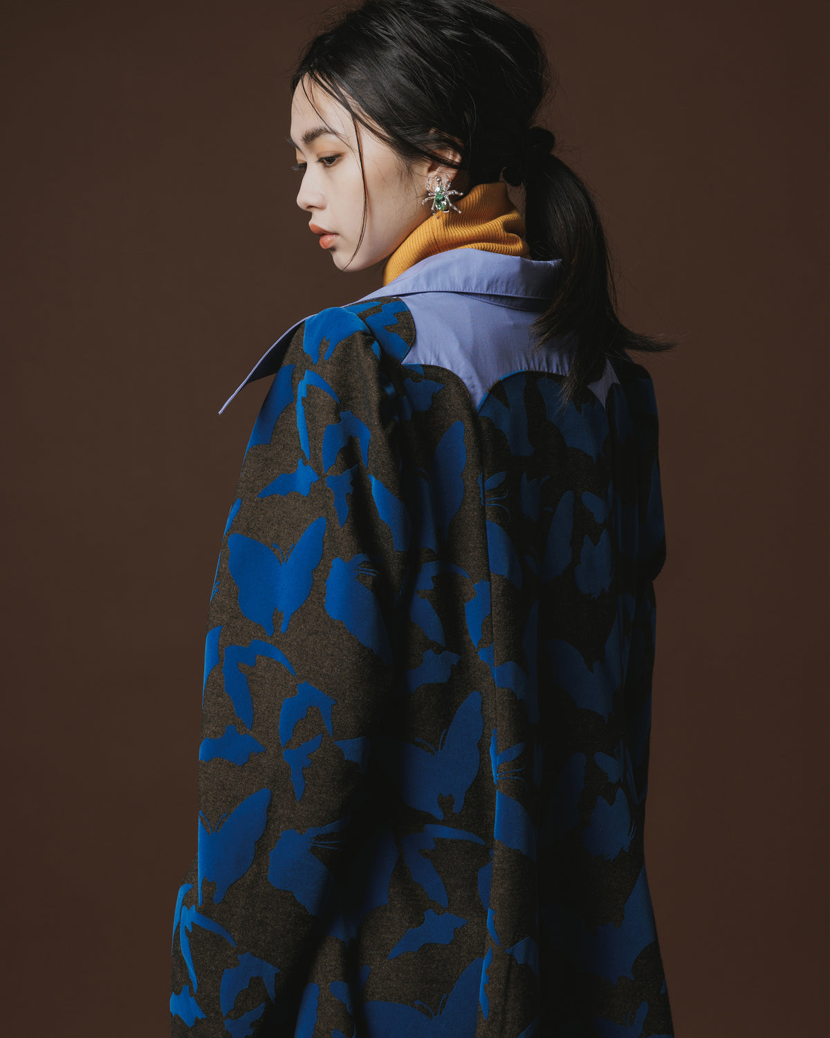 FAKE LAYERED FLOCKY O/P (BROWN x BLUE)
