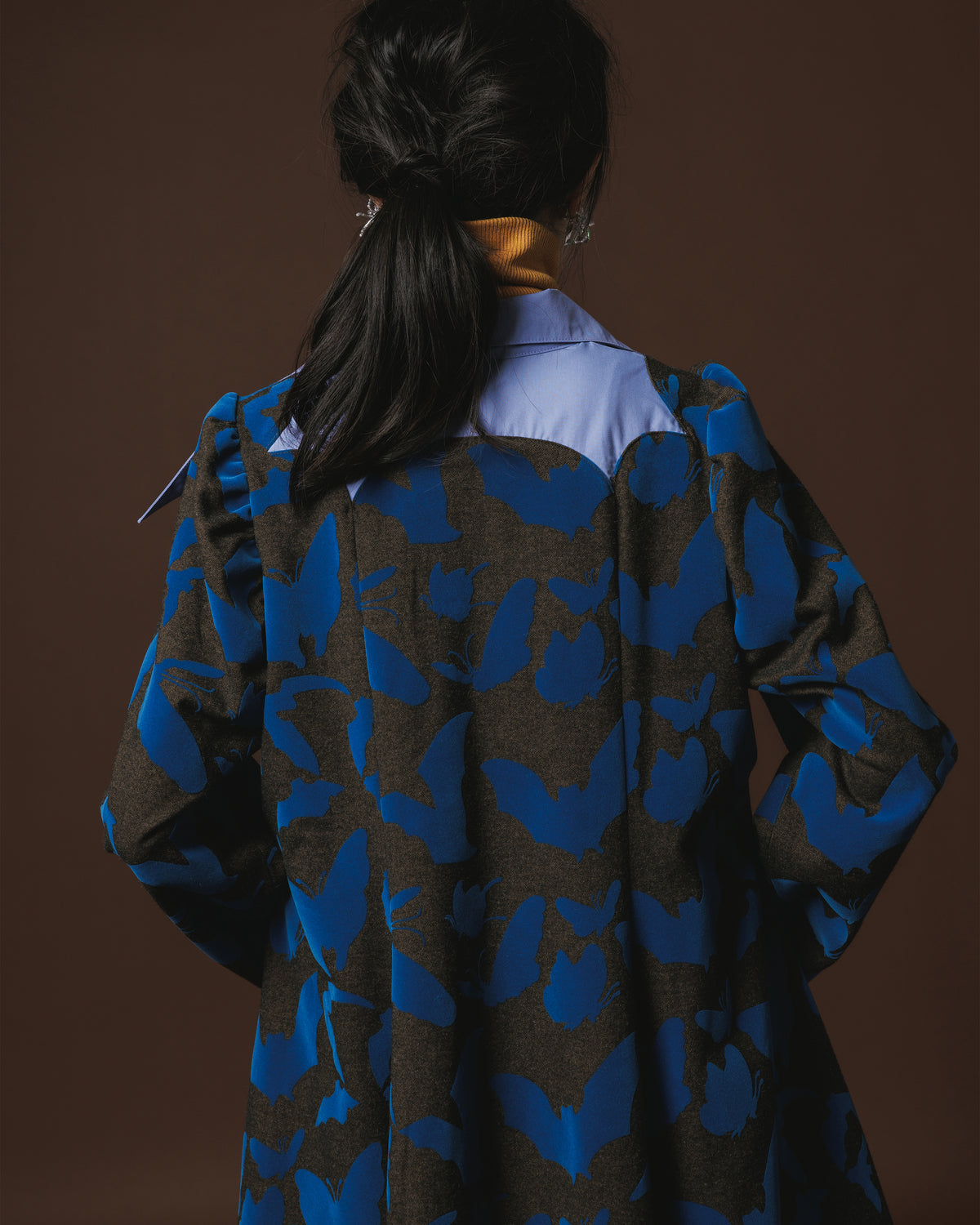 FAKE LAYERED FLOCKY O/P (BROWN x BLUE)