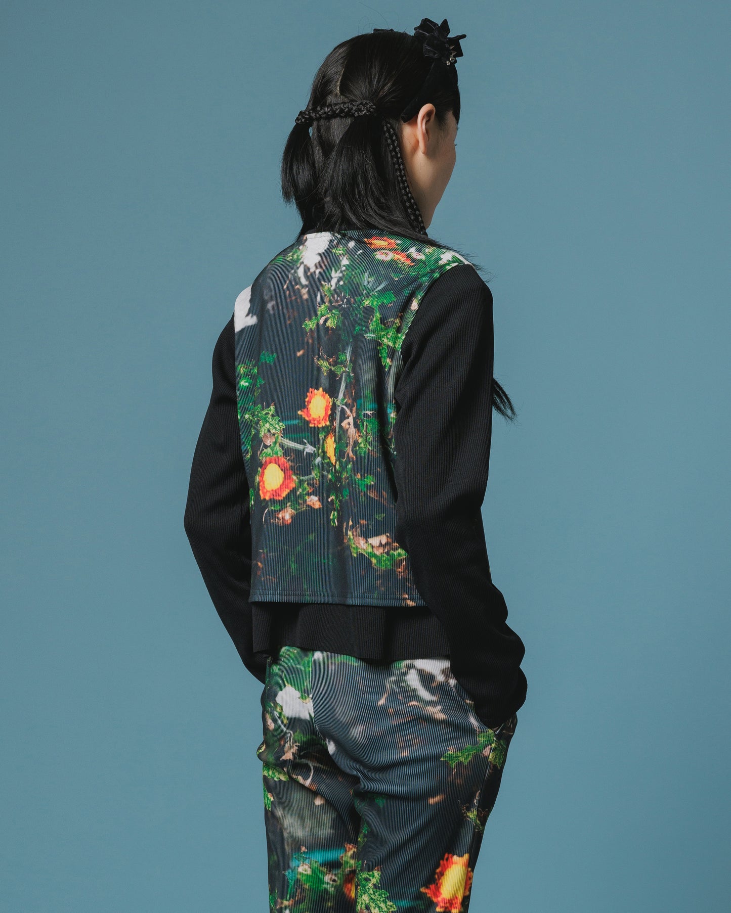 RIB COMPACT CARDIGAN (FLOWER)