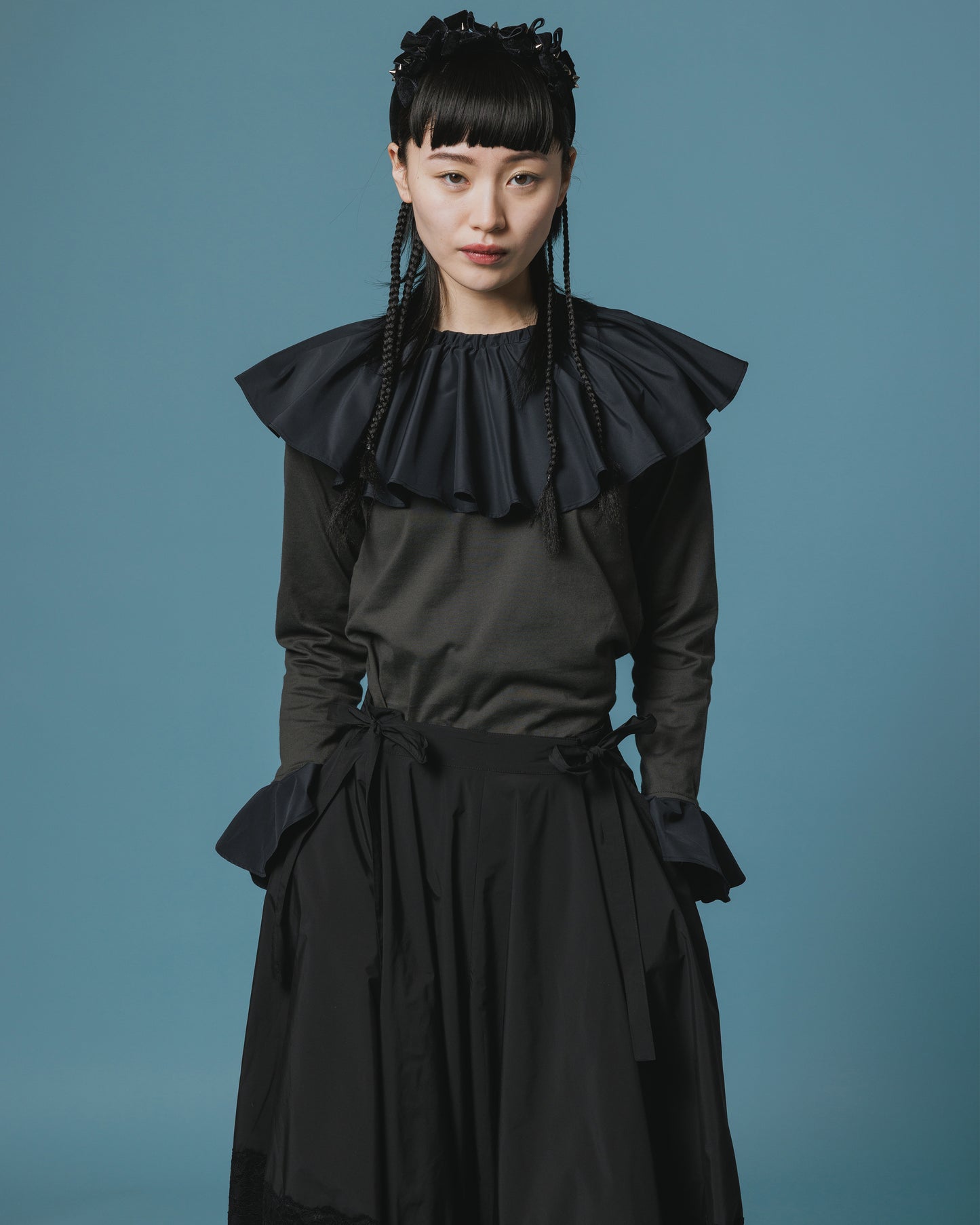 OVER COLLAR L/S TOP (GRAY)