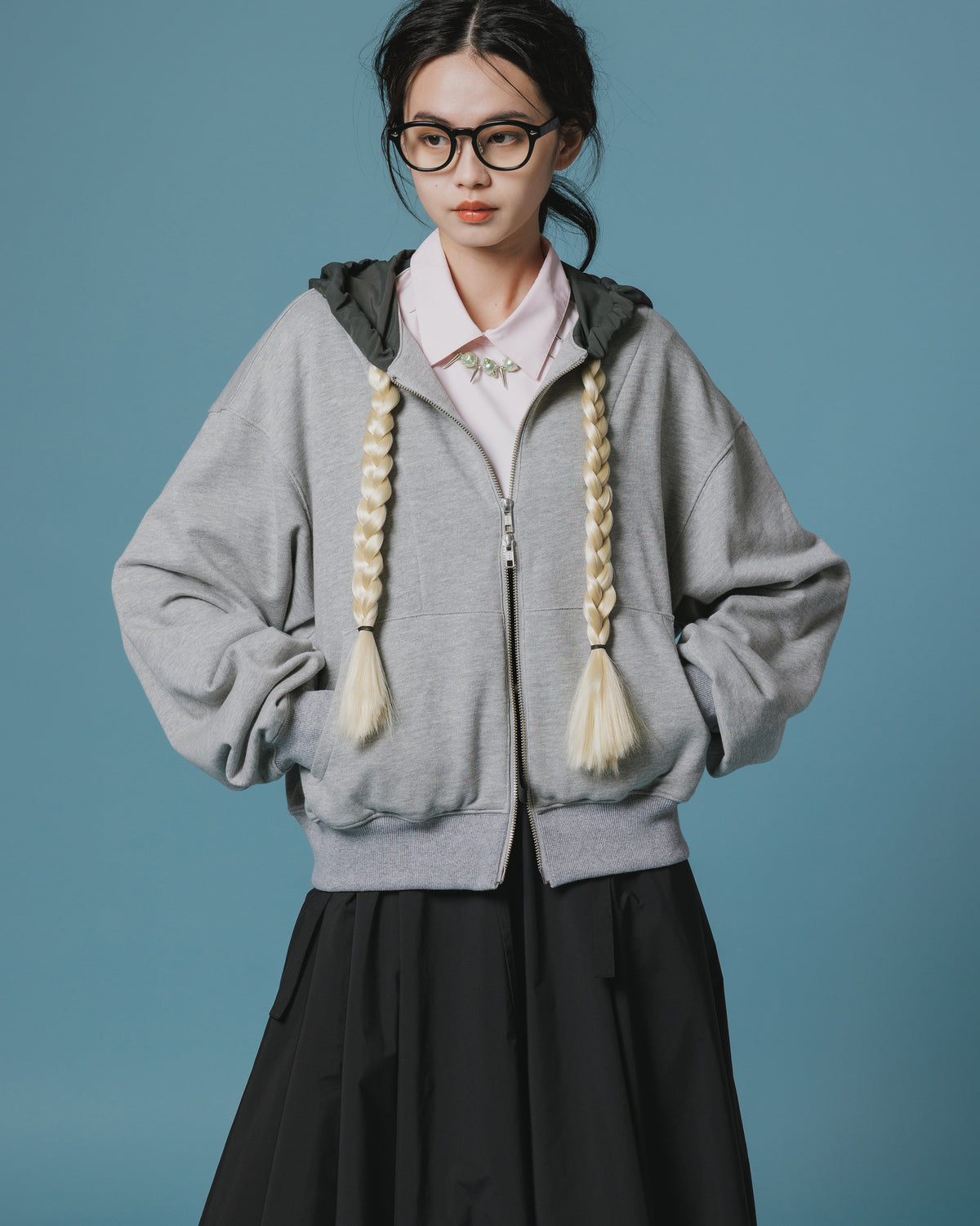 BRAIDS HOODIE (GRAY)