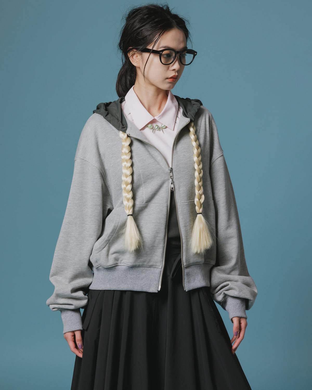 BRAIDS HOODIE (GRAY)