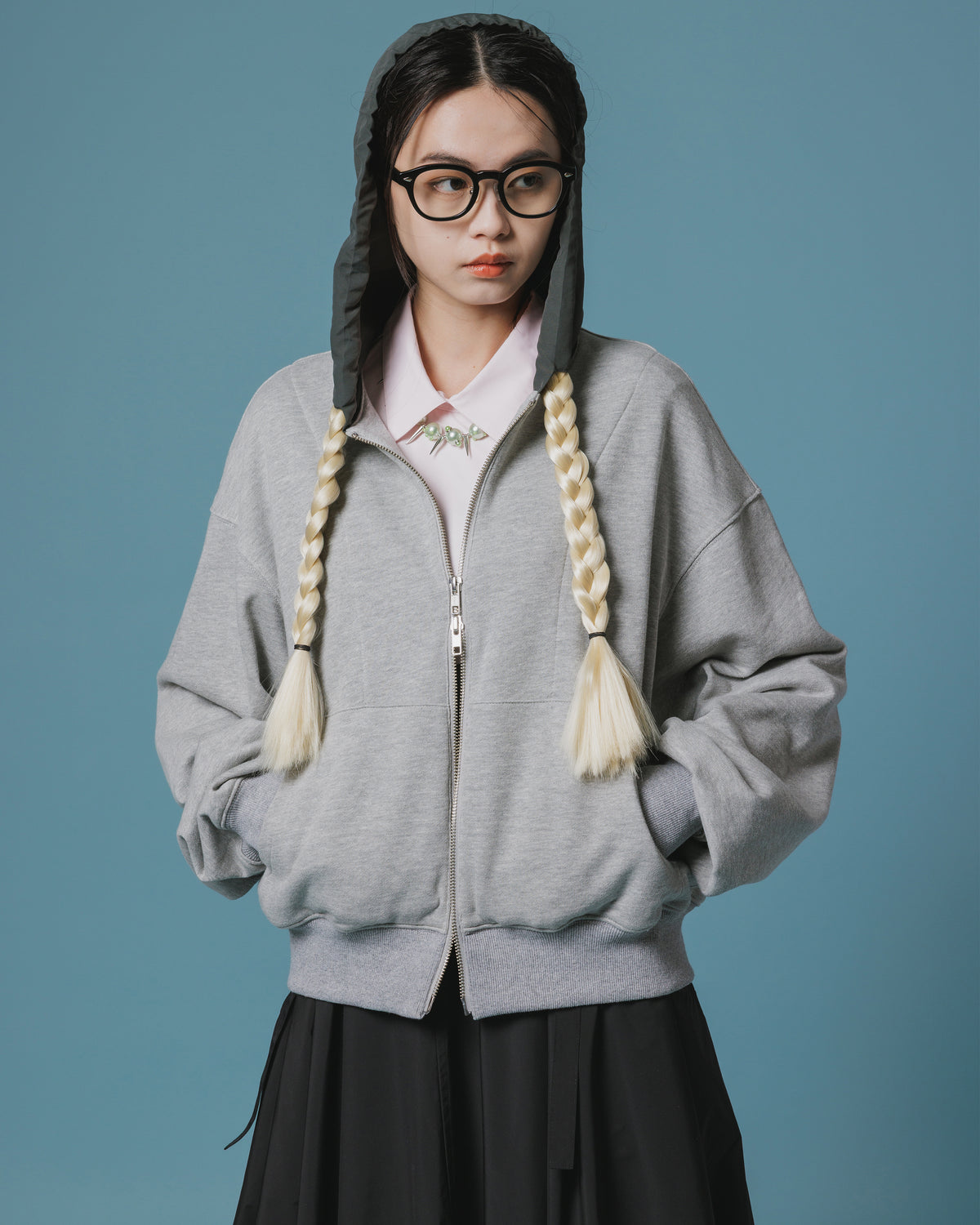 BRAIDS HOODIE (GRAY)