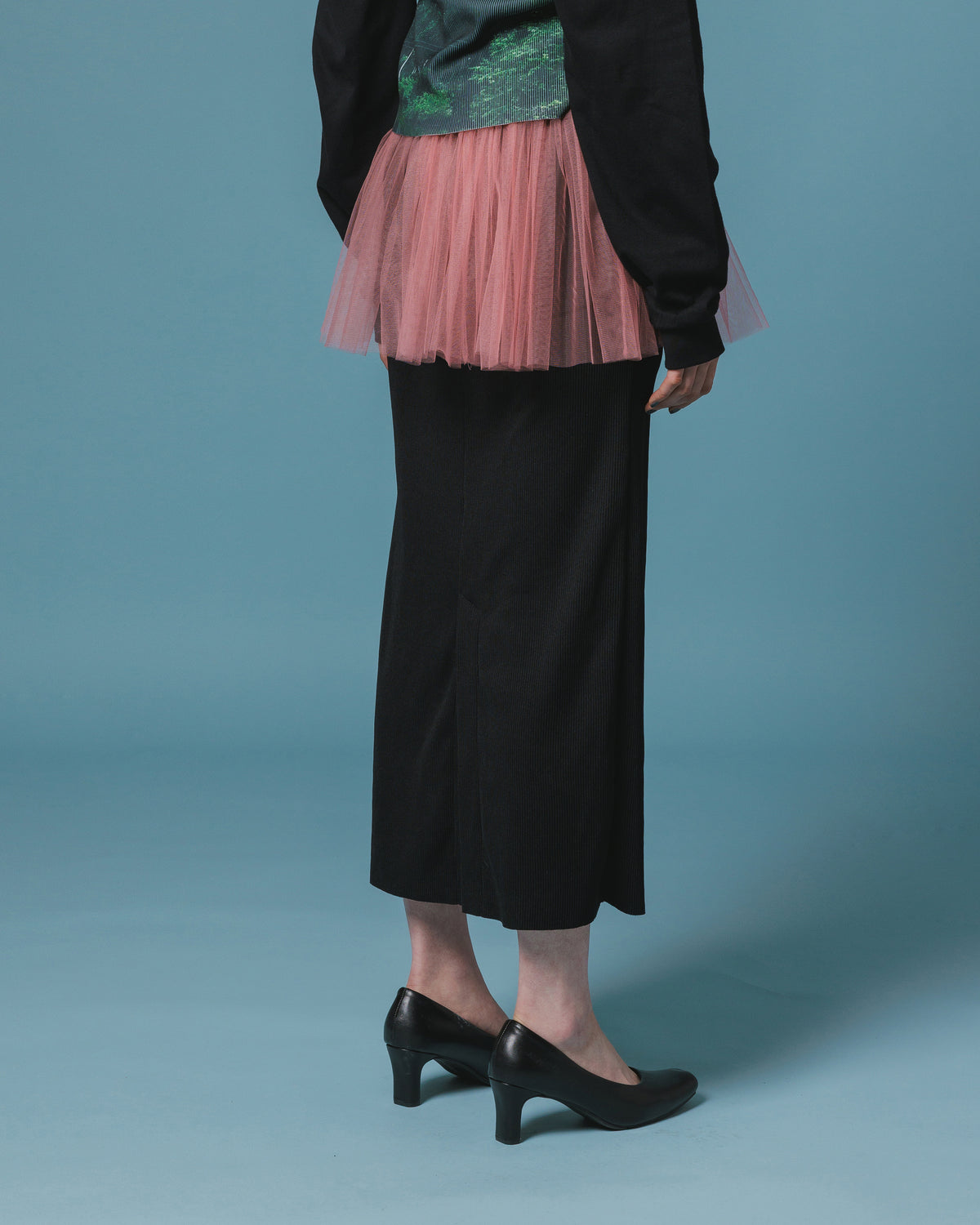 RIB SKIRT (BLACK)
